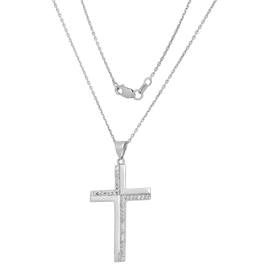 Firetti Kette mit Anhänger »Schmuck Geschenk Silber 925 Halsschmuck Halskette Ankerkette Kreuz«