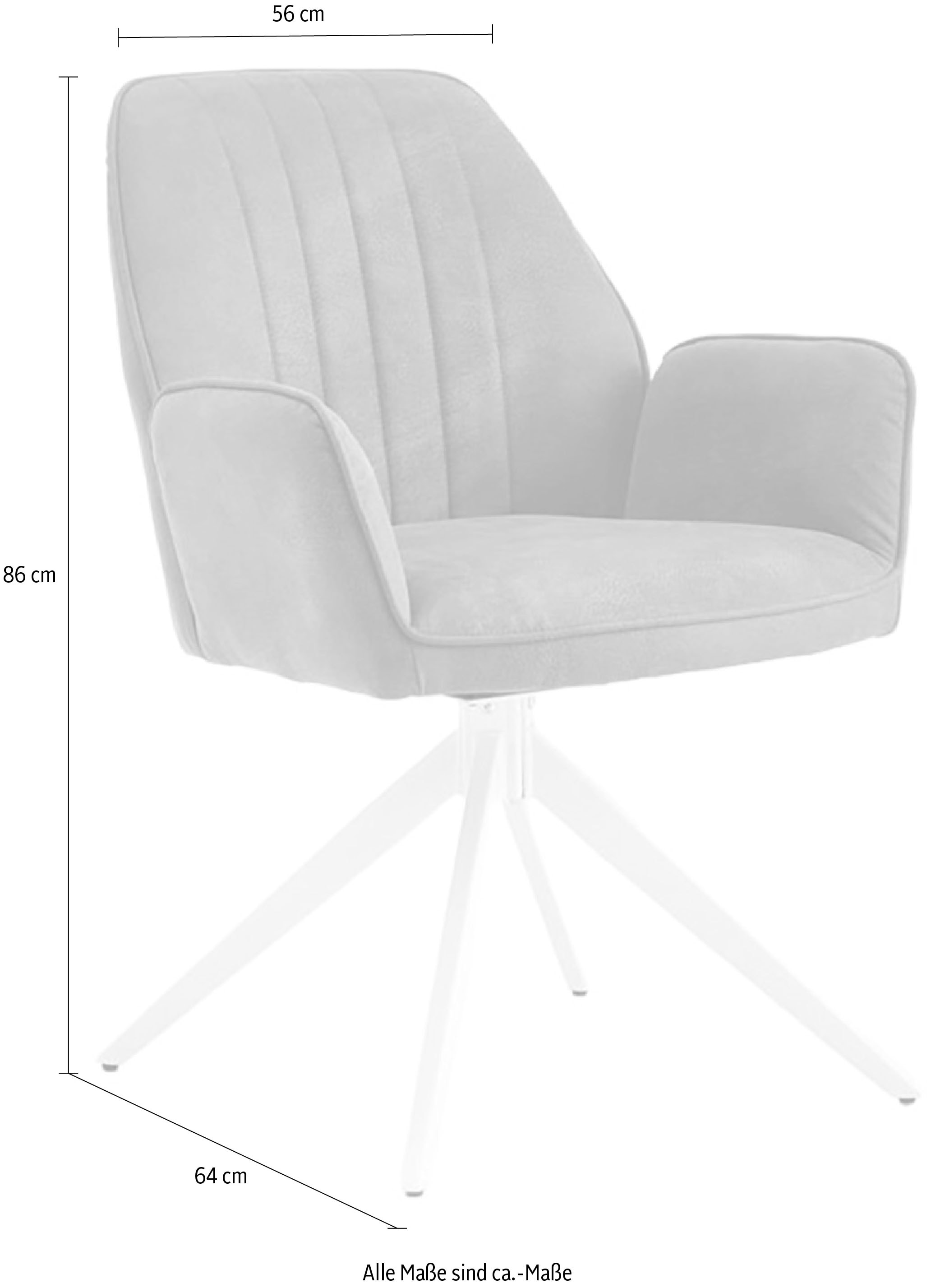 Home affaire Stuhl »Pollenca«, (Set), 2 St., Microfaser, tolle Optik