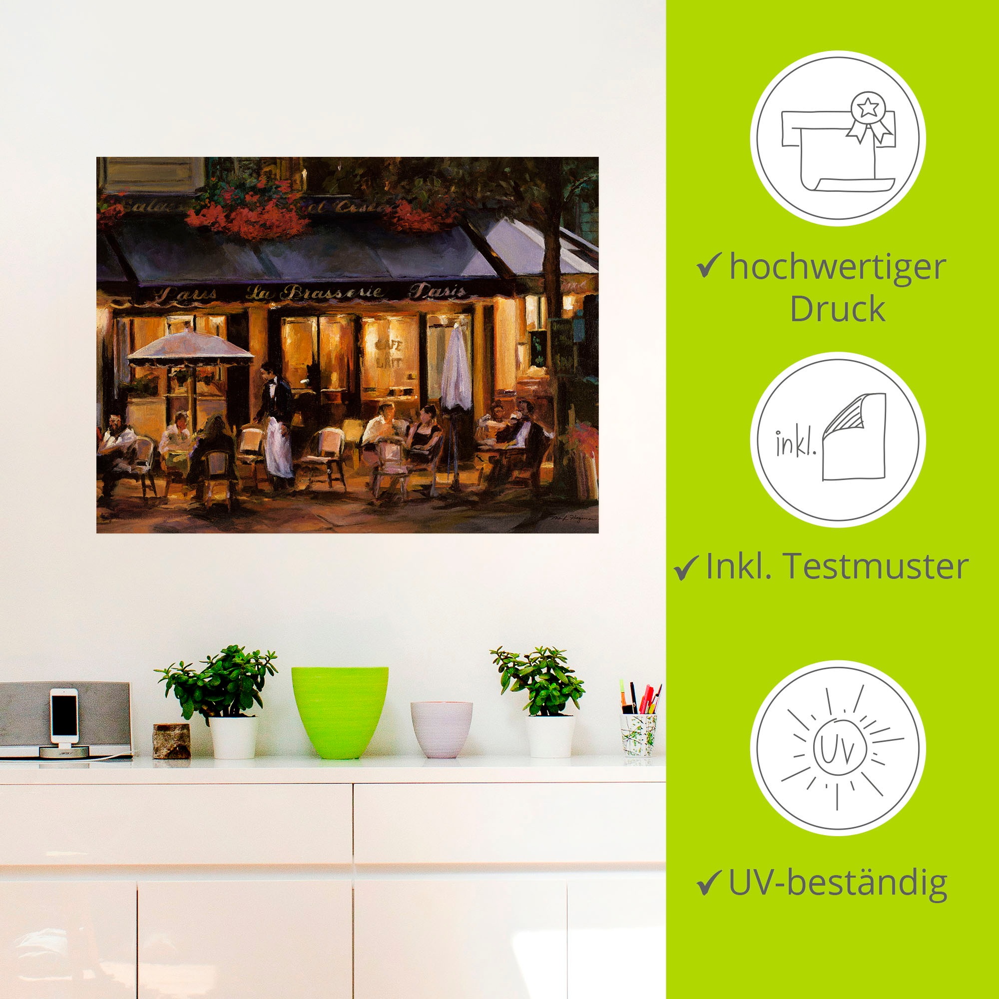 Artland Wandbild »Brauerei«, Restaurant & Cafés, (1 St.), als Leinwandbild, Poster, Wandaufkleber in verschied. Größen
