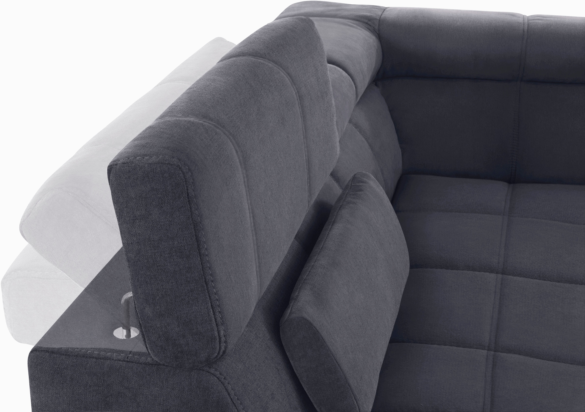 DOMO collection Wohnlandschaft »Brandon, whlw. mit Sitztiefenverstellung, inkl. Nierenkissen« mit Kopfteilverstellung, wahlweise Sitztiefenverstellung, U-Form