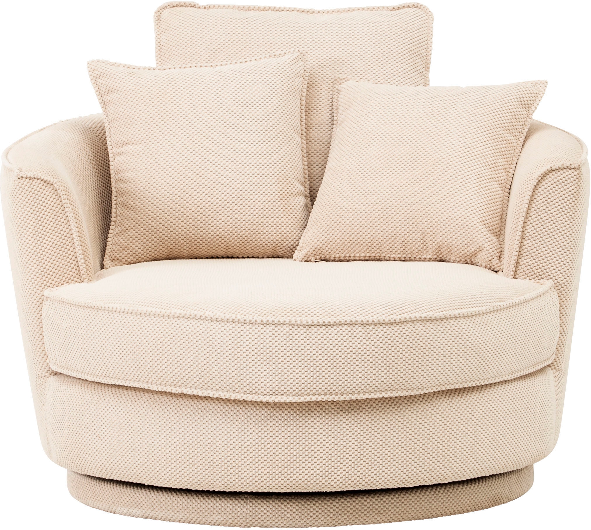 Leonique Drehsessel »MAISIE, Love Seat XXL, Lese-Sessel BIG-«, Sessel in MEGA CORD u. Web-Velours, 360 Grad drehbar