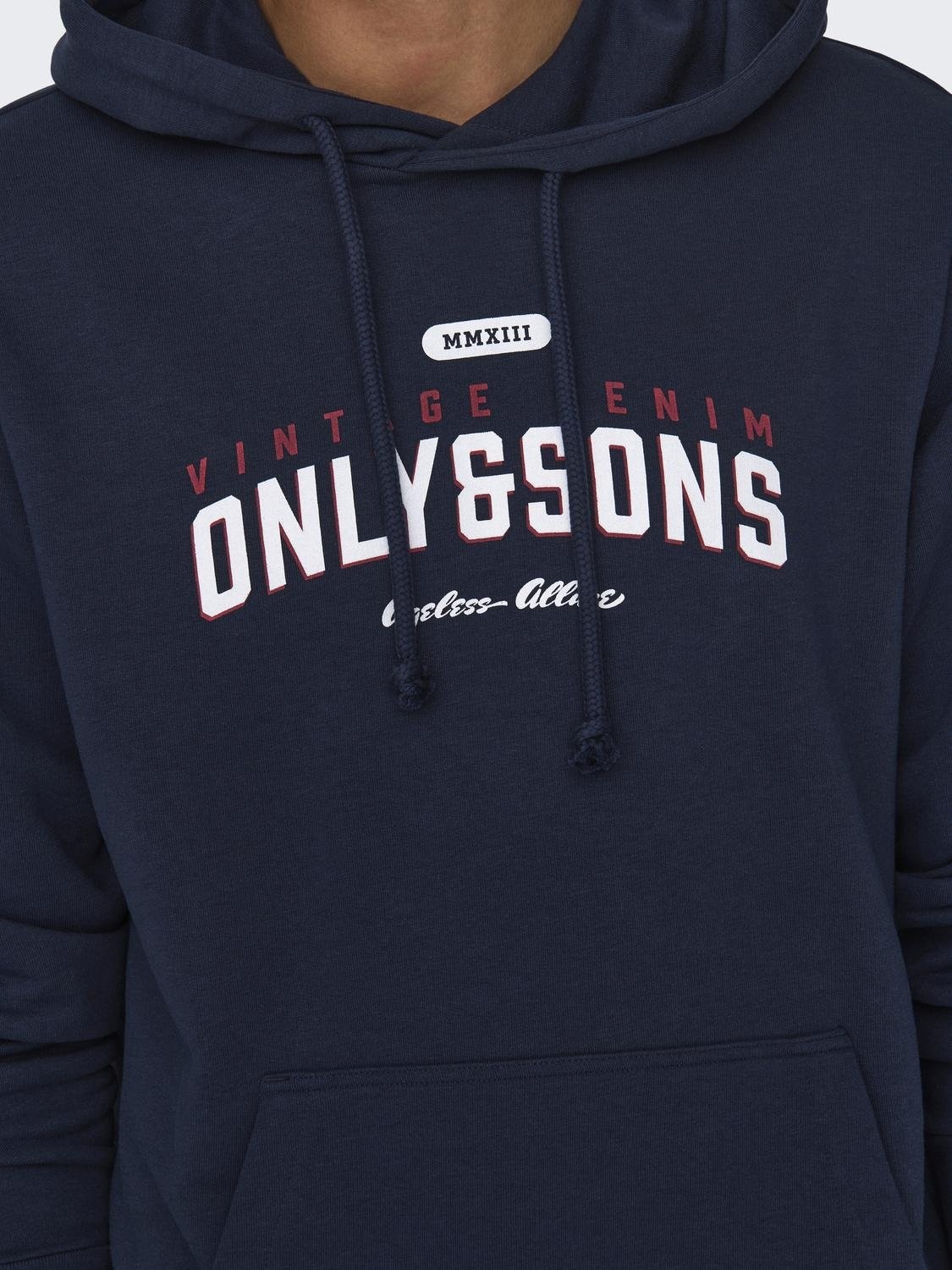 ONLY & SONS Kapuzensweatshirt »ONSLENNY REG VINTAGE PRINT HOOD SWEAT«