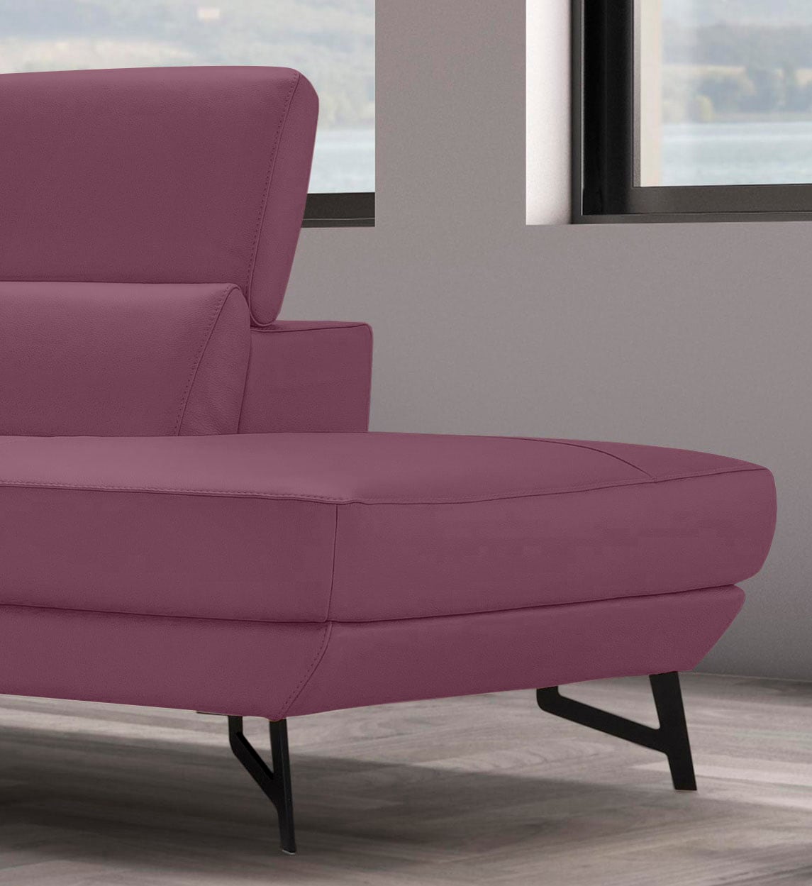 Egoitaliano Ottomane »Narcisa, Designsofa«, mit verstellbarer Kopfstütze, Solitärmöbel als Blickfang