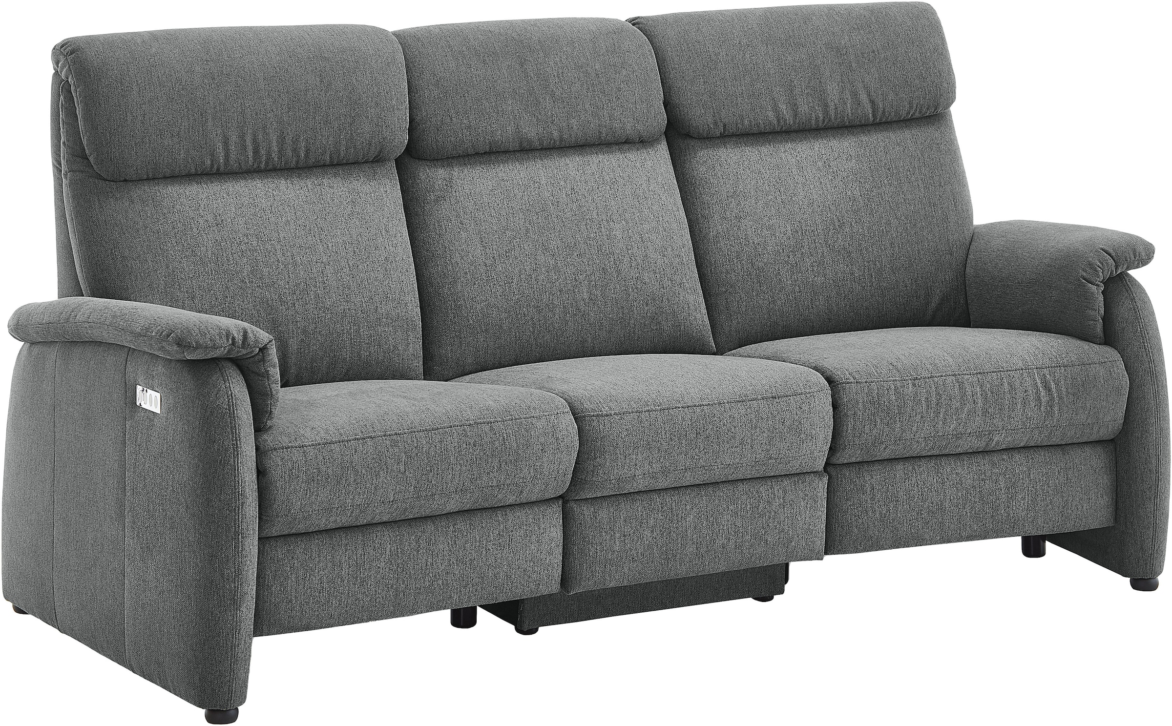 Home affaire Polstergarnitur »Turin, 2,5- & 3-Sitzer mit elektrischer Relaxfunktion« Set, 4 tlg. tlg. inkl. Tisch, USB & Steckdose, Federkern & pflegeleichtem Bezug