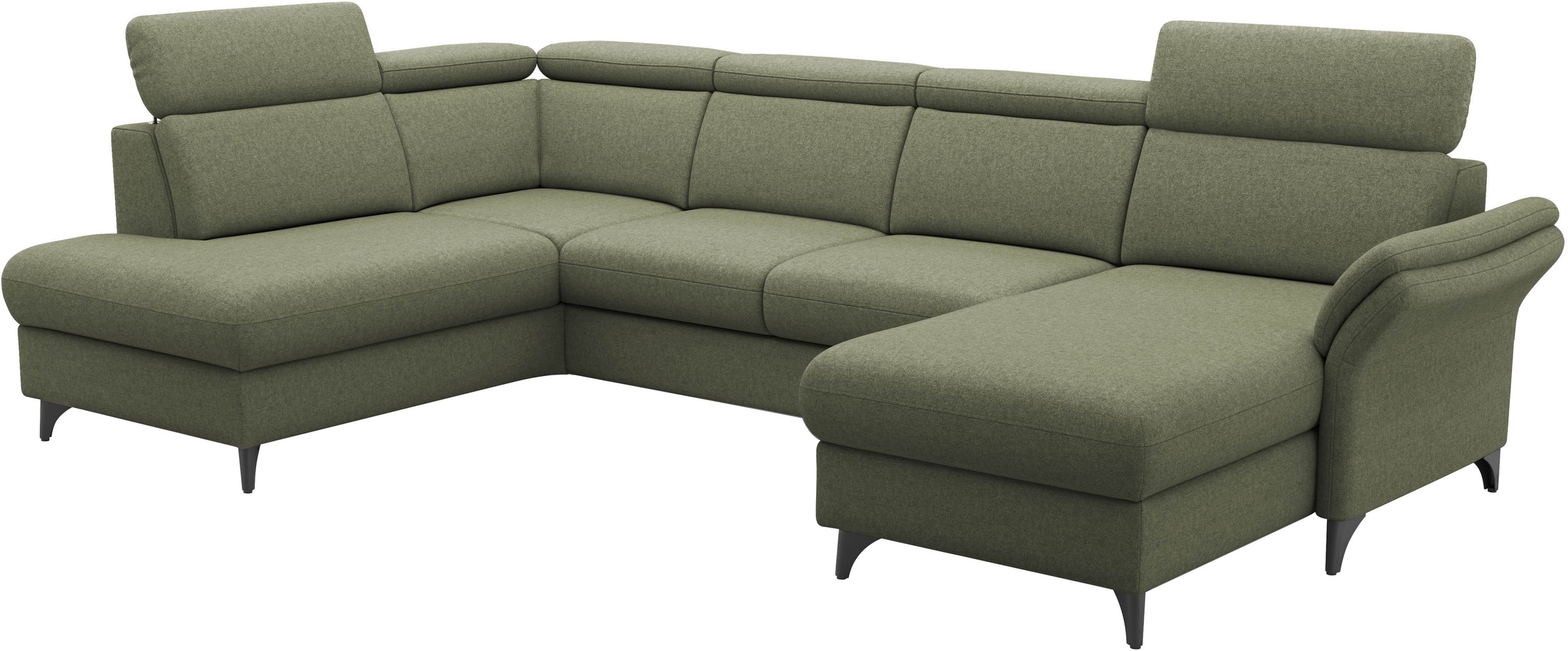 sit&more Wohnlandschaft »Glendale, U-Form« inkl. Kopfteilverstellung,wahlweise mit Vorziehsitz und Bettkasten