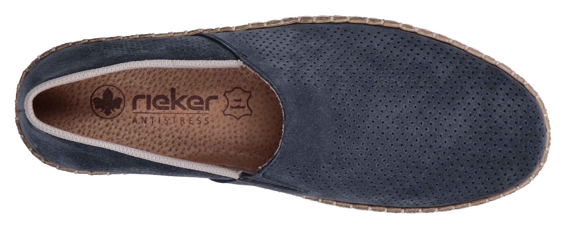 Rieker Slipper  , Schlupfschuh, Casual-Slipper, Mokassin mit Perforation