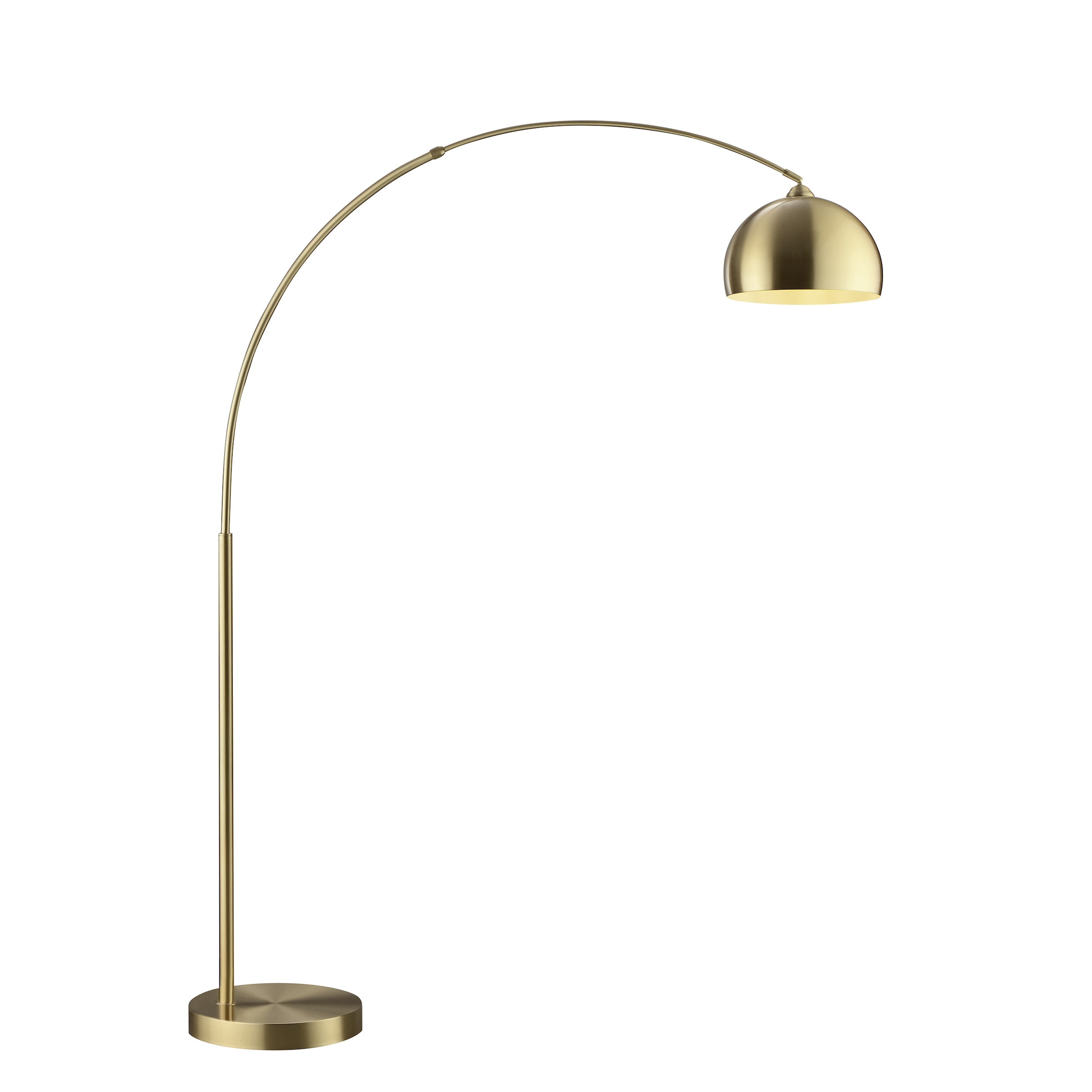 Brilliant Bogenlampe »Manor« E27 1 Stk. Bogen-Stehleuchte E27, 199 x 150 cm, messingfarben gebürstet