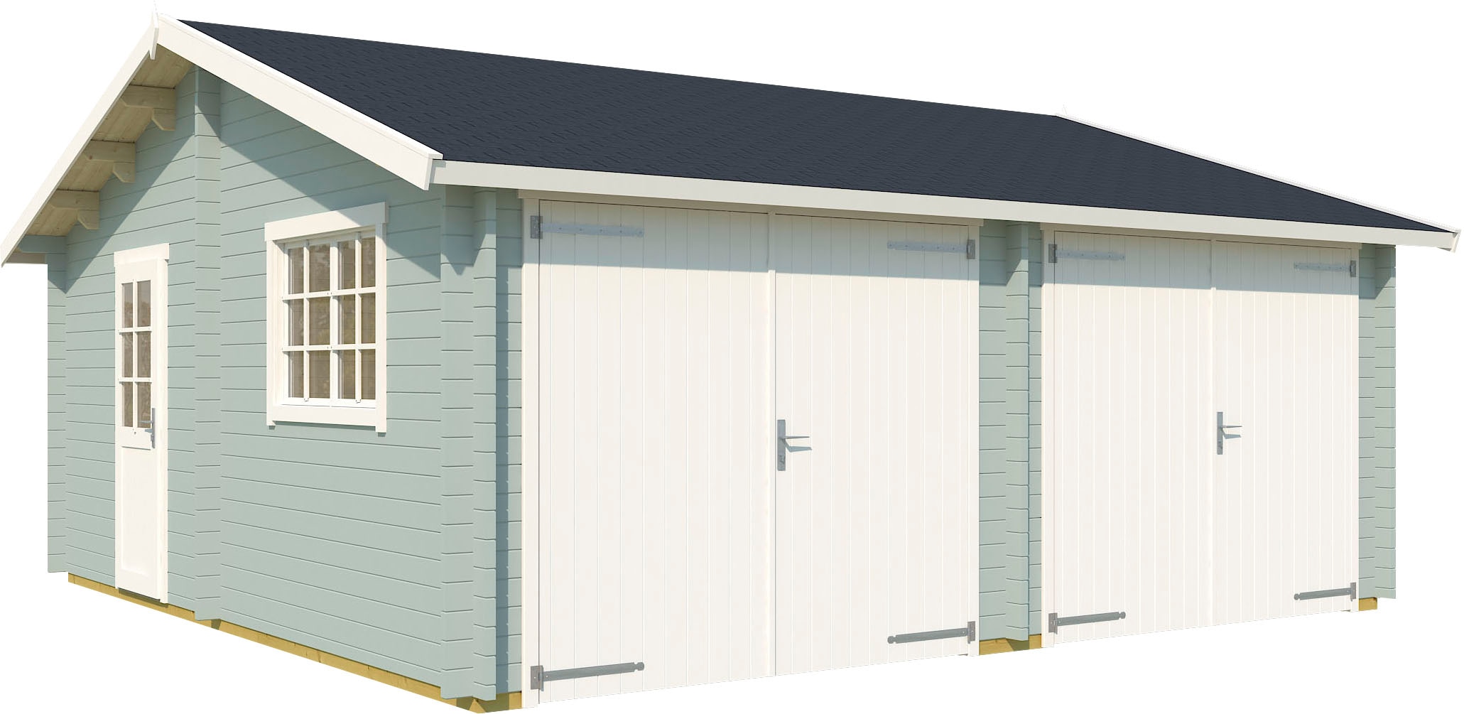 LASITA MAJA Garage »Falkland«, (Set, Für 2 Fahrzeuge geeignet), Garage + 2  Holztoren online kaufen | mit 3 Jahren XXL Garantie
