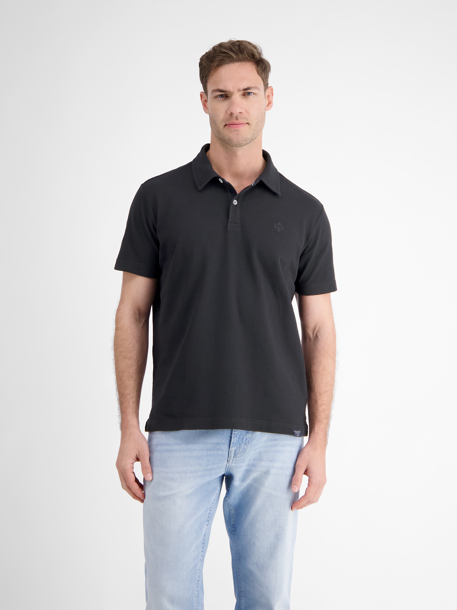 LERROS Poloshirt »LERROS Basic Poloshirt mit Brusttasche, unifarben«
