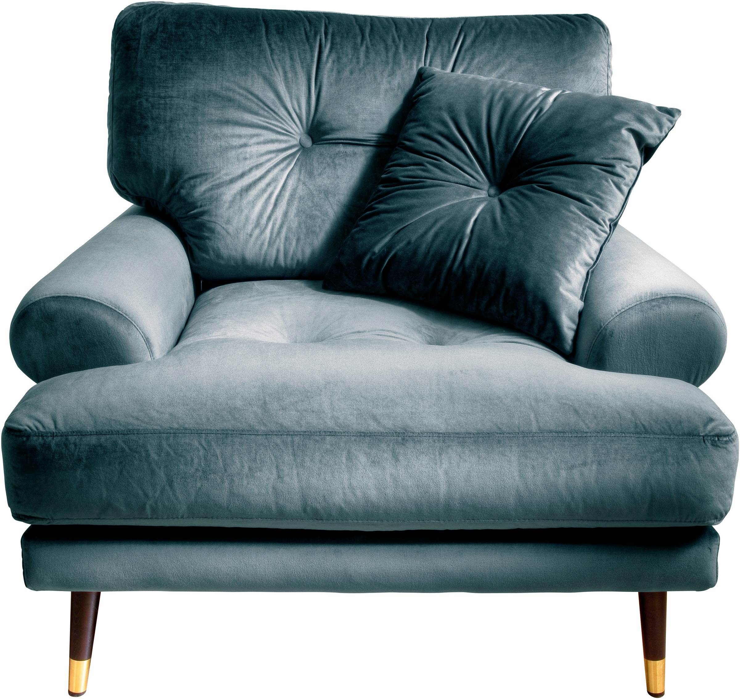 OTTO home Loungesessel "TOKIO" in Microfaser mit hochwertigem Holz/Metallfuß