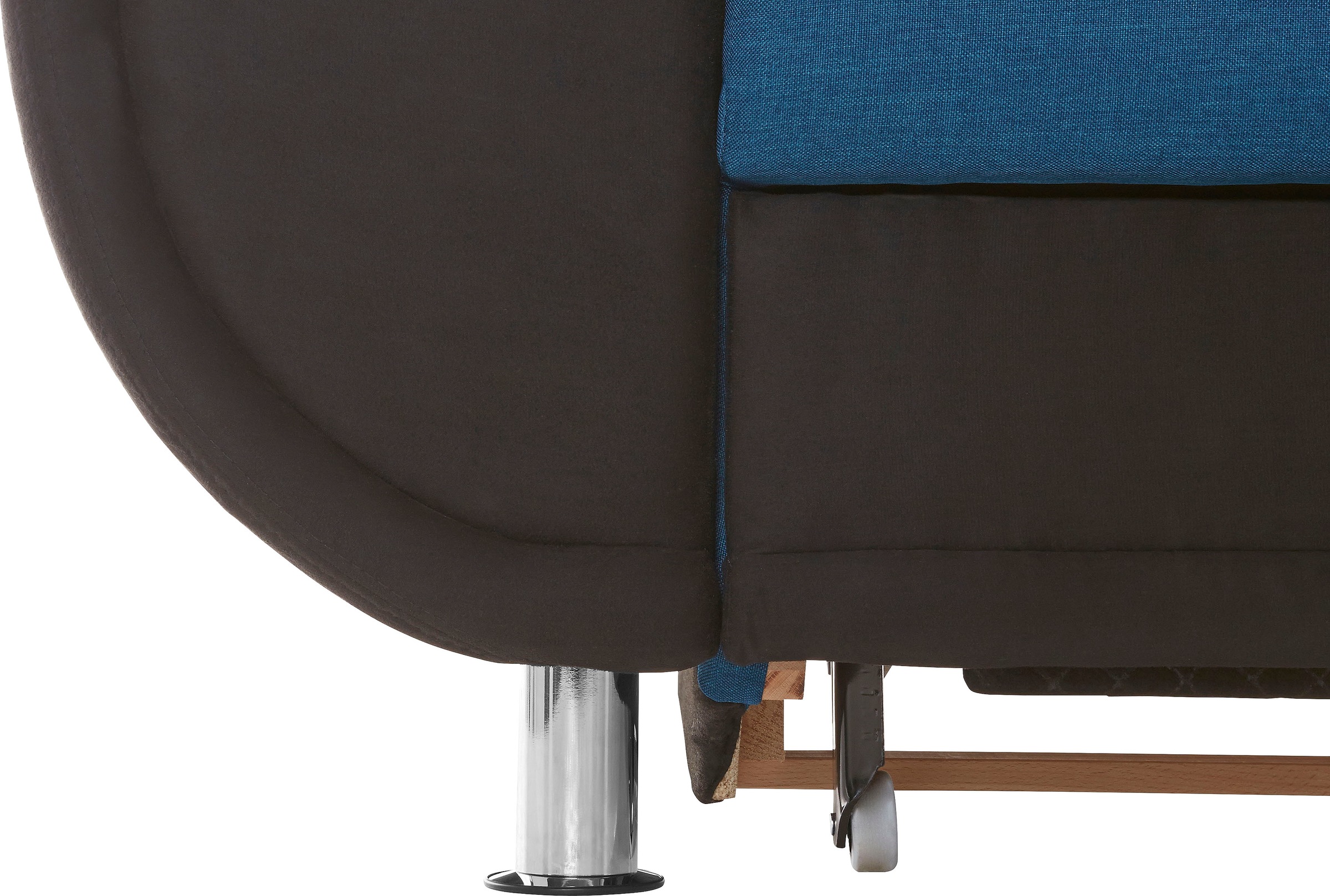 TRENDMANUFAKTUR Ecksofa »Rondo 3, zeitlos und bequem, Materialmix, breite Armlehnen, L-Form«, wahlweise mit Federkern für mehr Komfort, wahlweise mit Bettfunktion