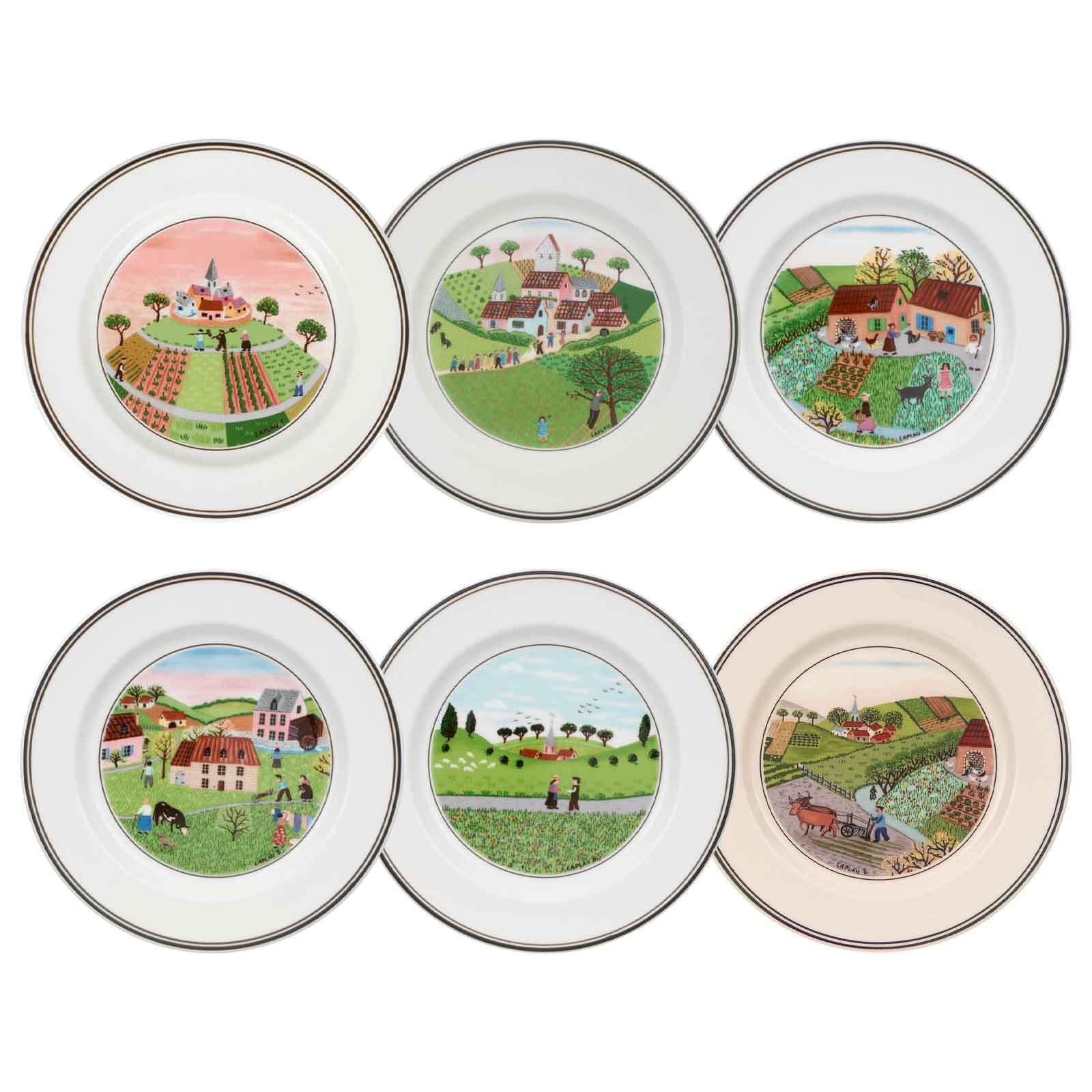 Villeroy & Boch Brotteller »Brotteller Kollektion Design Naif ø 17 cm 6er Set bunt«