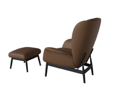 FLEXLUX Ohrensessel »Padova Scandic Design Sessel, erstklassiger Sitz- und Wohlfühlkomfort«, Stil & Komfort, organische Form, Ledenstütze integriert, Fuß schwarz