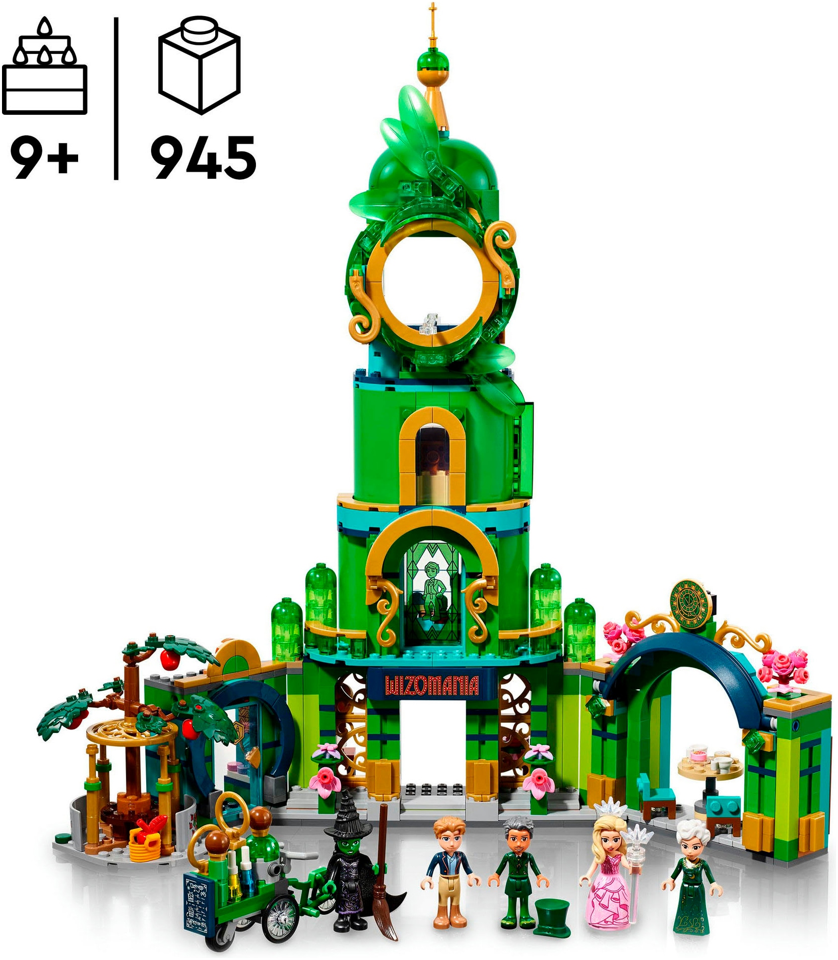 LEGO® Konstruktionsspielsteine »Willkommen in Emerald City (75684), LEGO Wicked«, (945 St.), Made in Europe