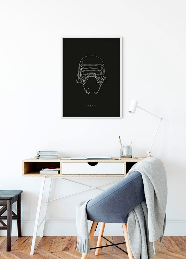 Komar Bild »Star Wars Lines Dark Side Kylo« Star Wars 1 Stk. tlg. Wandbild zur Dekoration im Kinderzimmer - ohne Rahmen