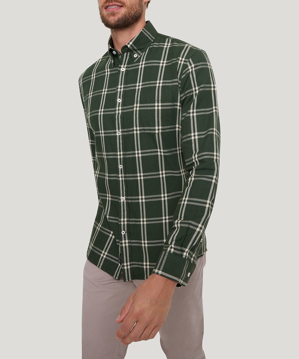 Pierre Cardin Karohemd, mit Button-down-Kragen, Modern Fit