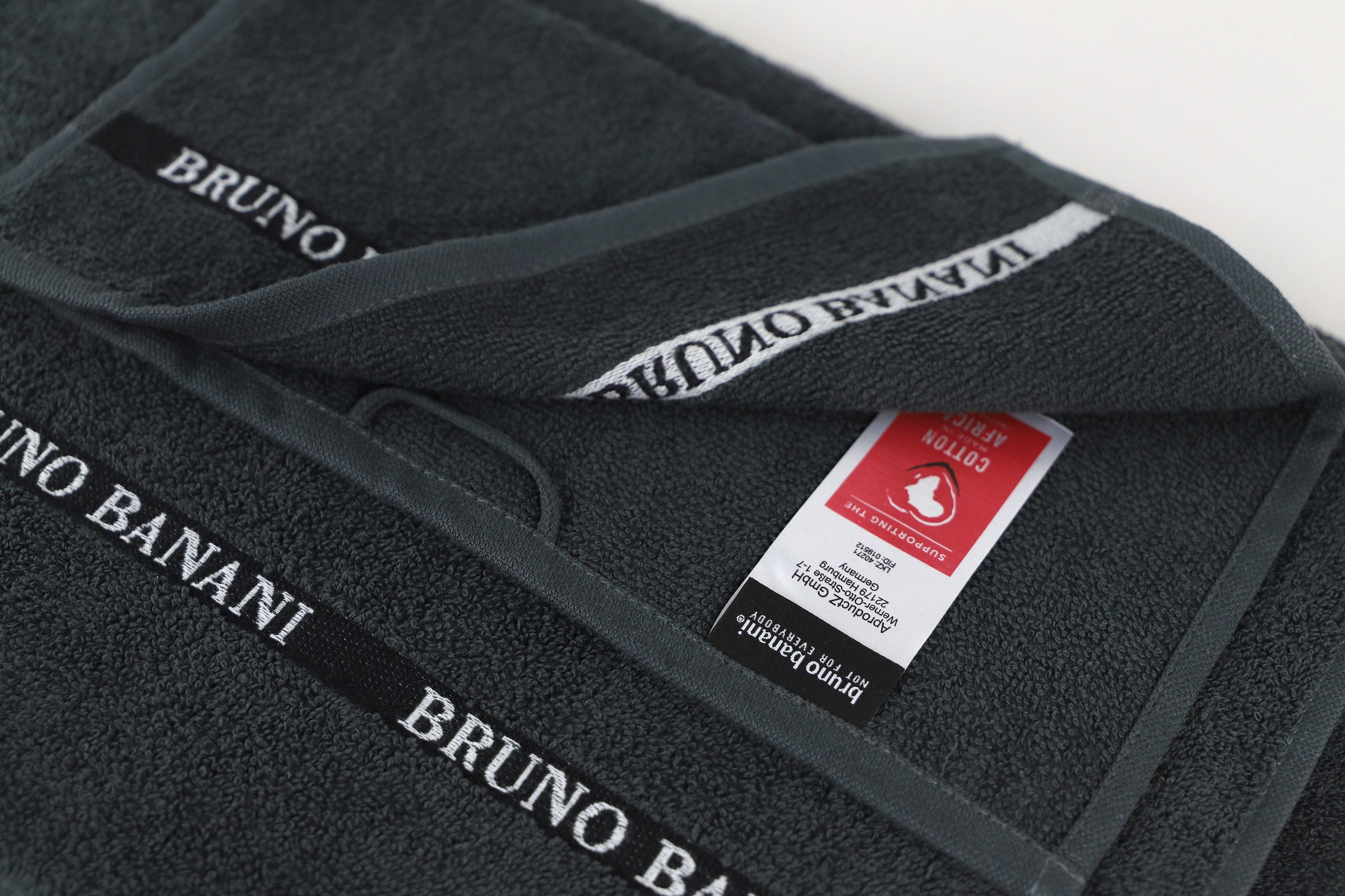 Bruno Banani Handtuch Set »Danny«, Set, 6 tlg., Walkfrottier, mit Logostreifen, einfarbiges Handtuch-Set aus 100% Baumwolle