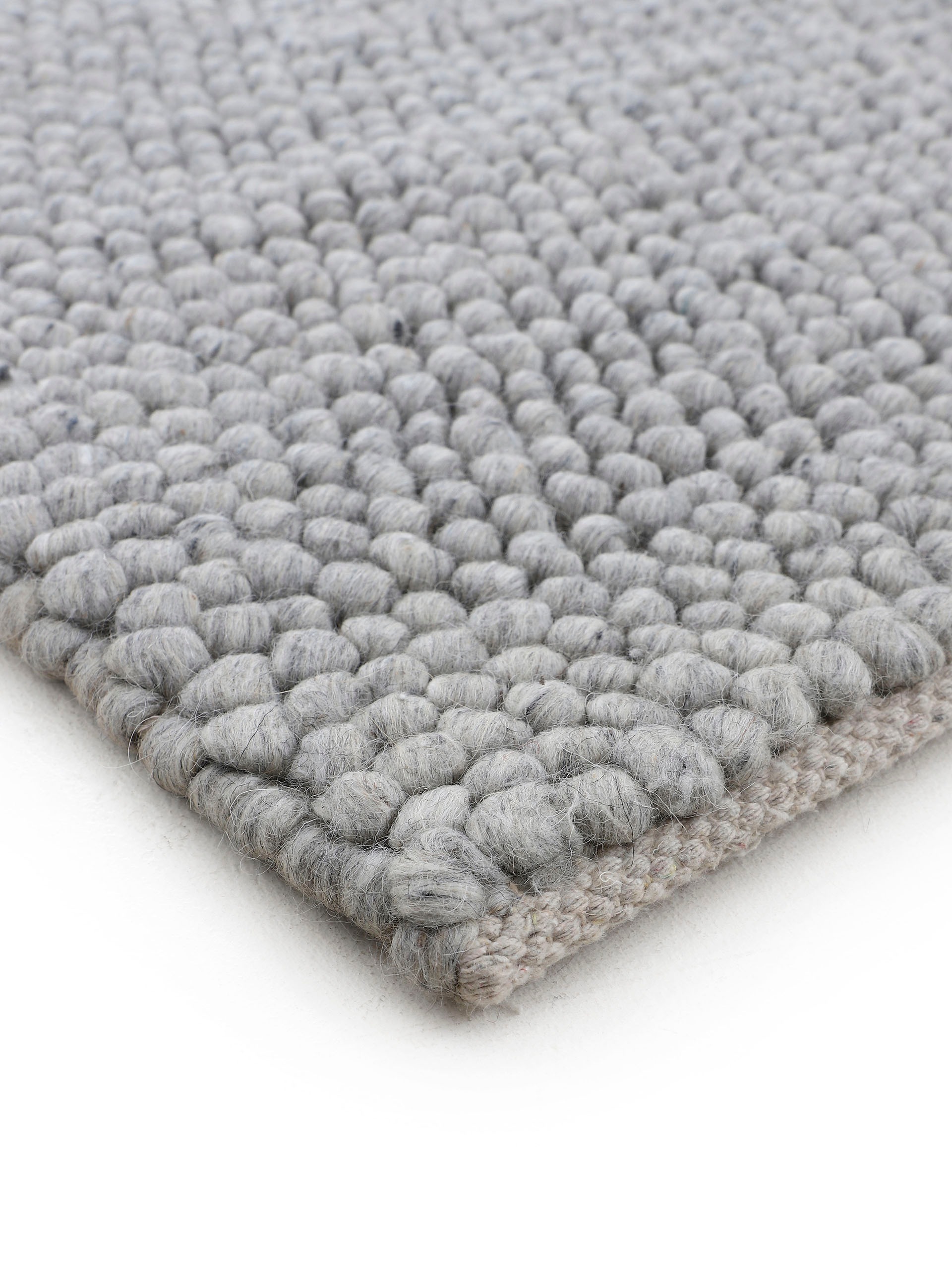 carpetfine Teppich »Calo«, rechteckig, 16 mm Höhe, Handweb Teppich, Uni Farben, meliert, handgewebt, 70% Wolle