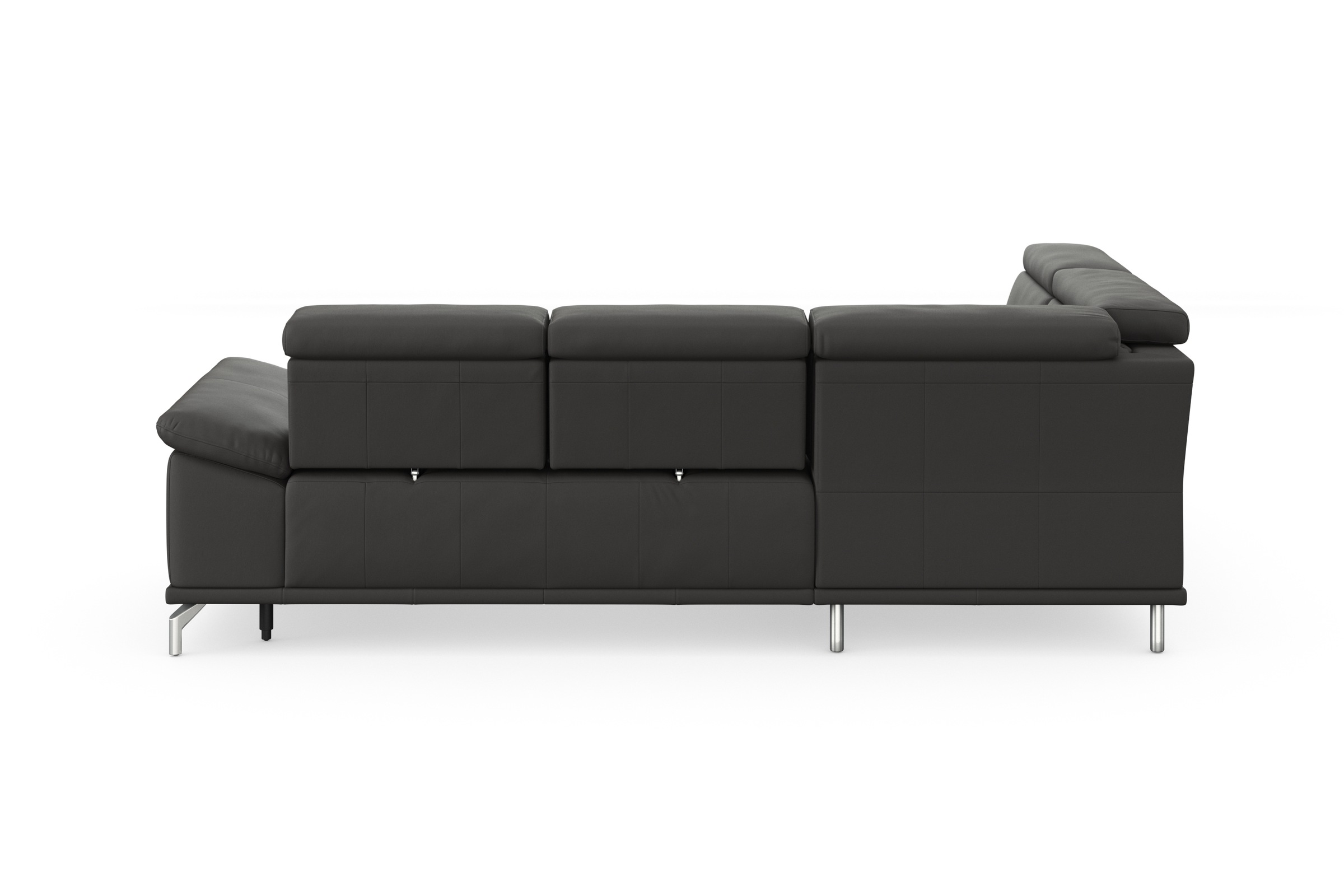 sit&more Ecksofa »Cabrio L-Form, mit Sitztiefenverstellung, Arm- und Kopfteilverstellung«, 3 Nierenkissen, Federkern, optional Bettfunktion und Stauraum