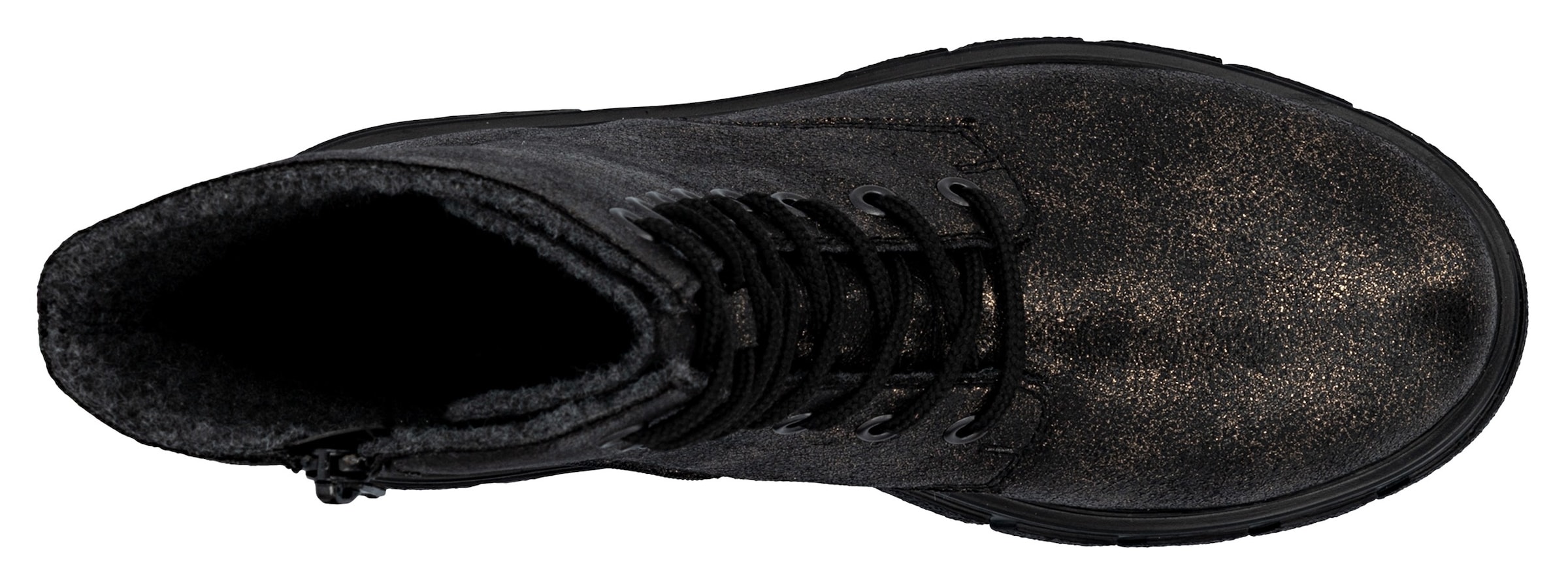 Rieker Schnürboots  , Stiefelette, Blockabsatz, mit zusätzlichem Innenreißverschluss