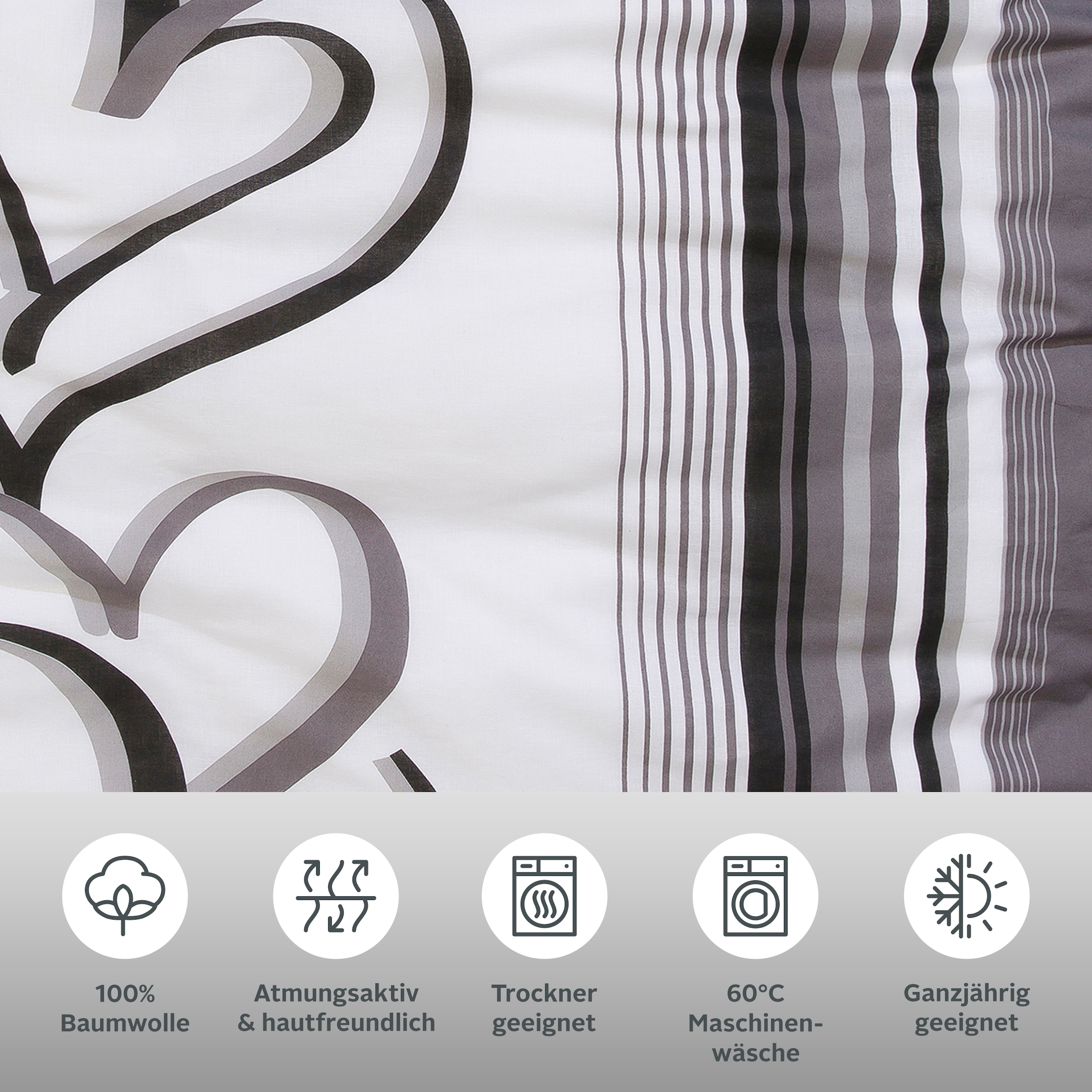 OTTO home Bettwäsche »Area in Gr. 135x200 oder 155x220 cm« 2 Stk. Bettwäsche in verschiedenen Qualitäten