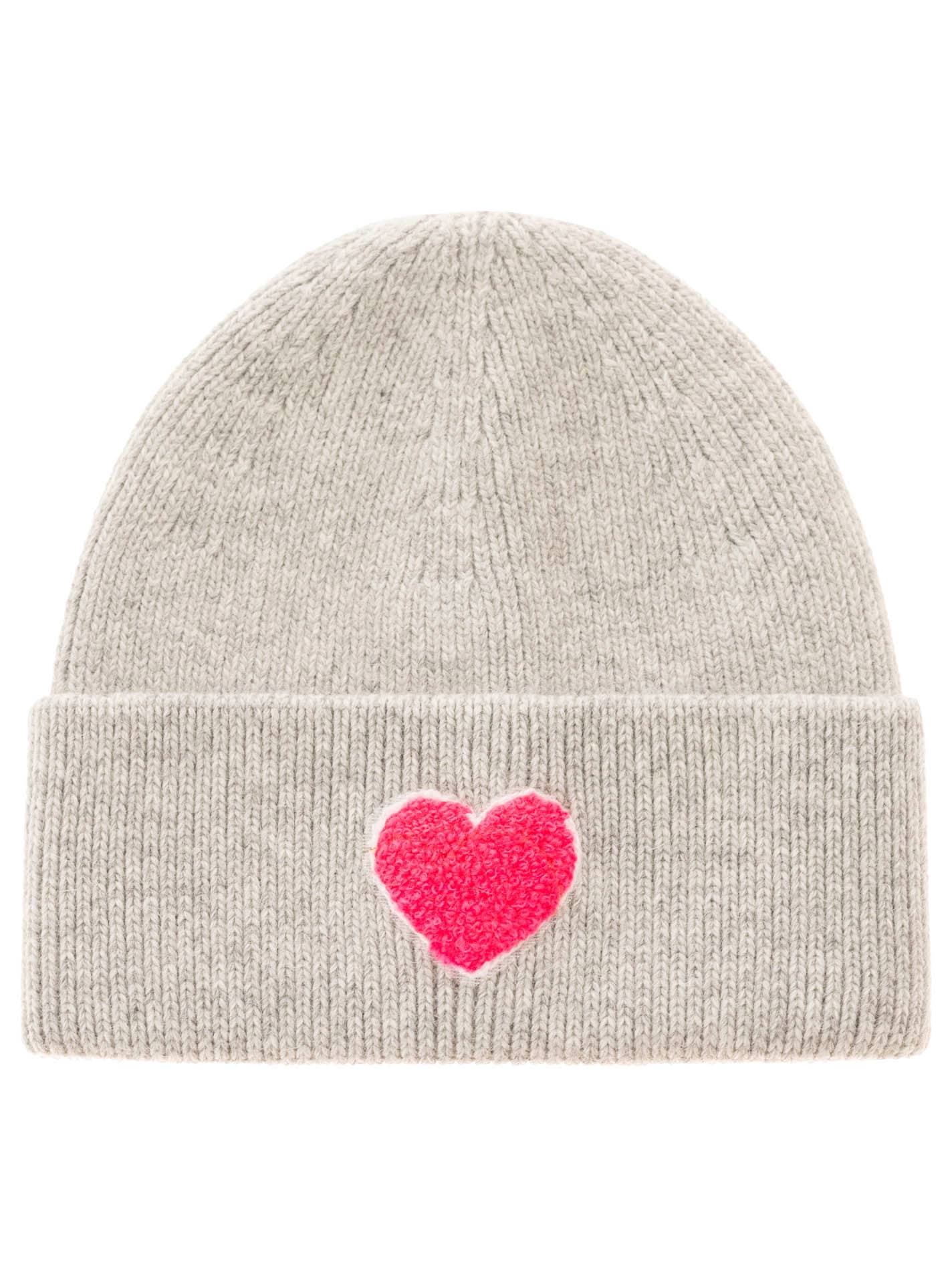 Zwillingsherz Beanie »"Heart Patch"« Grobstrick, Herzmotiv ,Wollanteil, breiter Umschlag, wärmend,