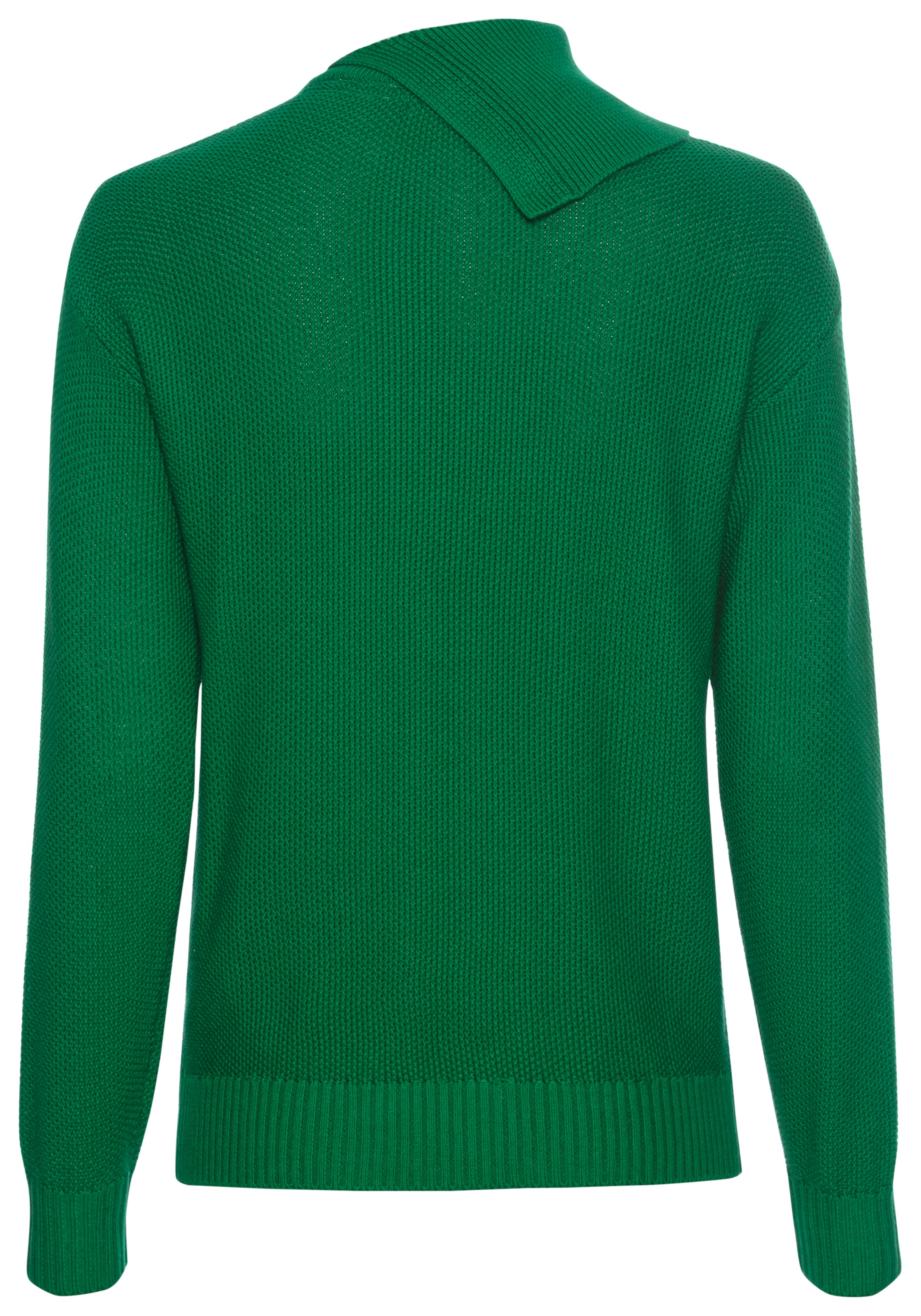 DELMAO Strickpullover, mit feinem Strickmuster und Zierknöpfen