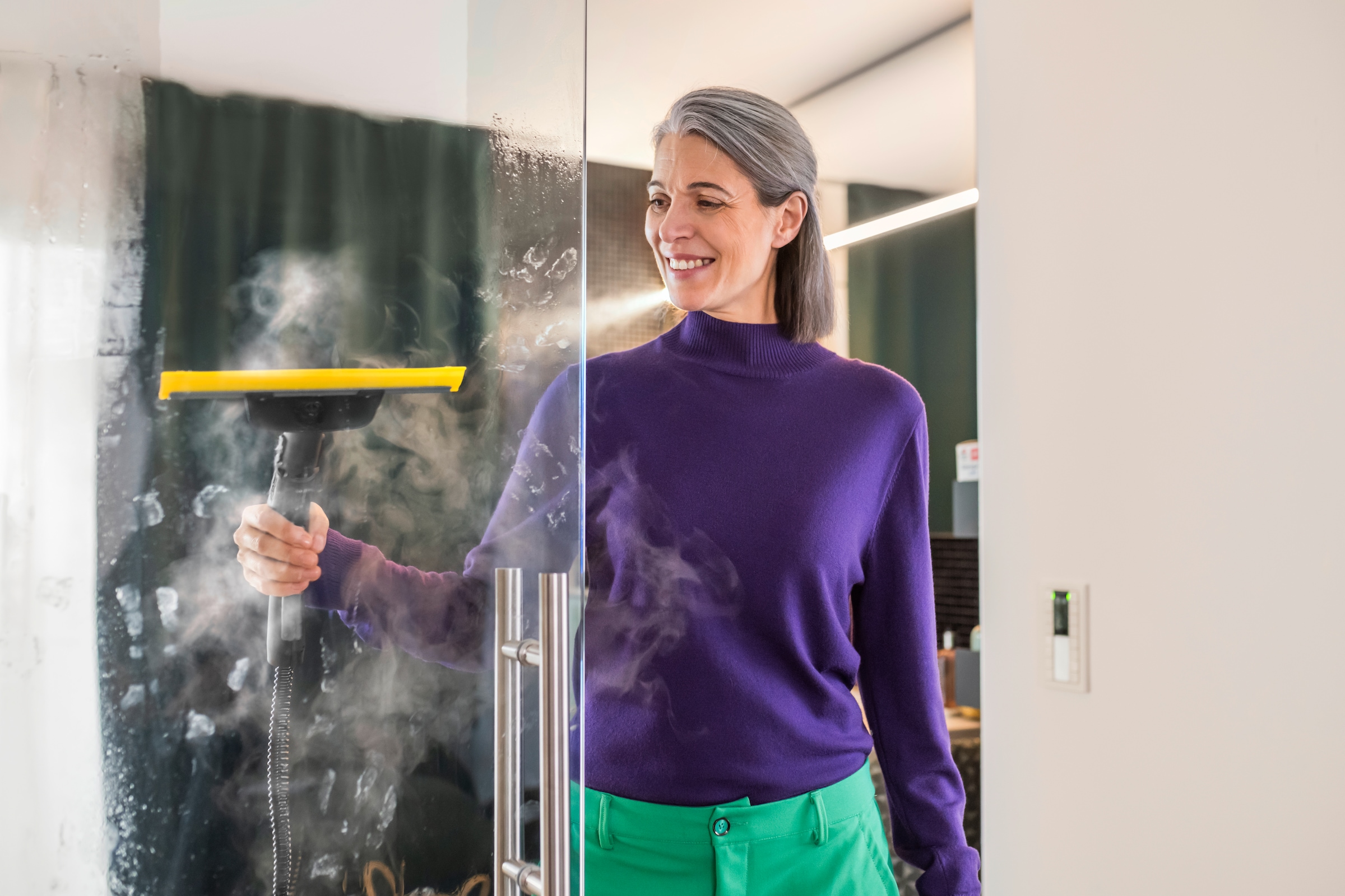 KÄRCHER Fensterreiniger »Fensterdüse Comfort«, 22,5 cm lange, flexible Abziehlippe, kompatibel mit Dampfreiniger
