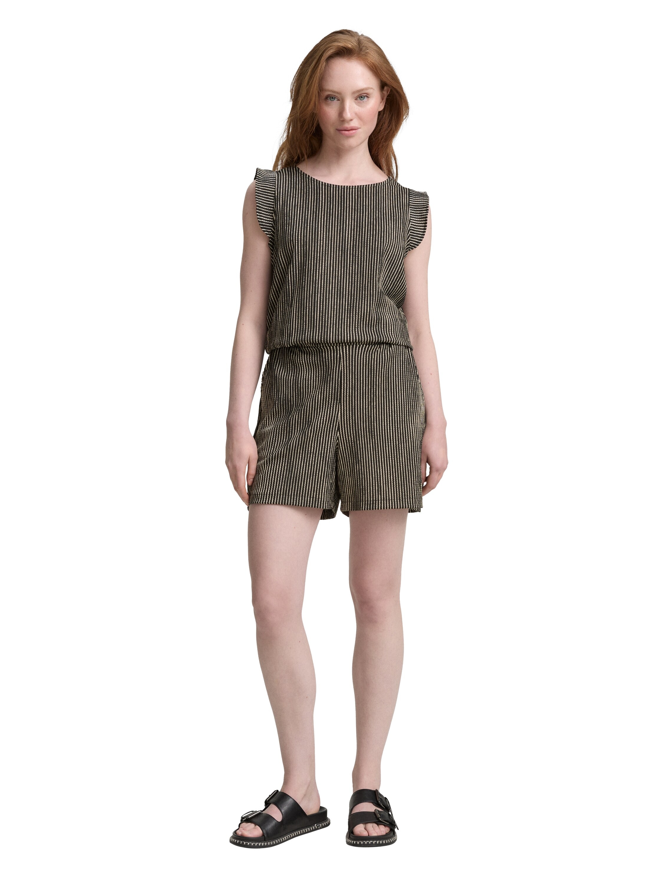 TOM TAILOR Denim Shorts, gestreifte Optik