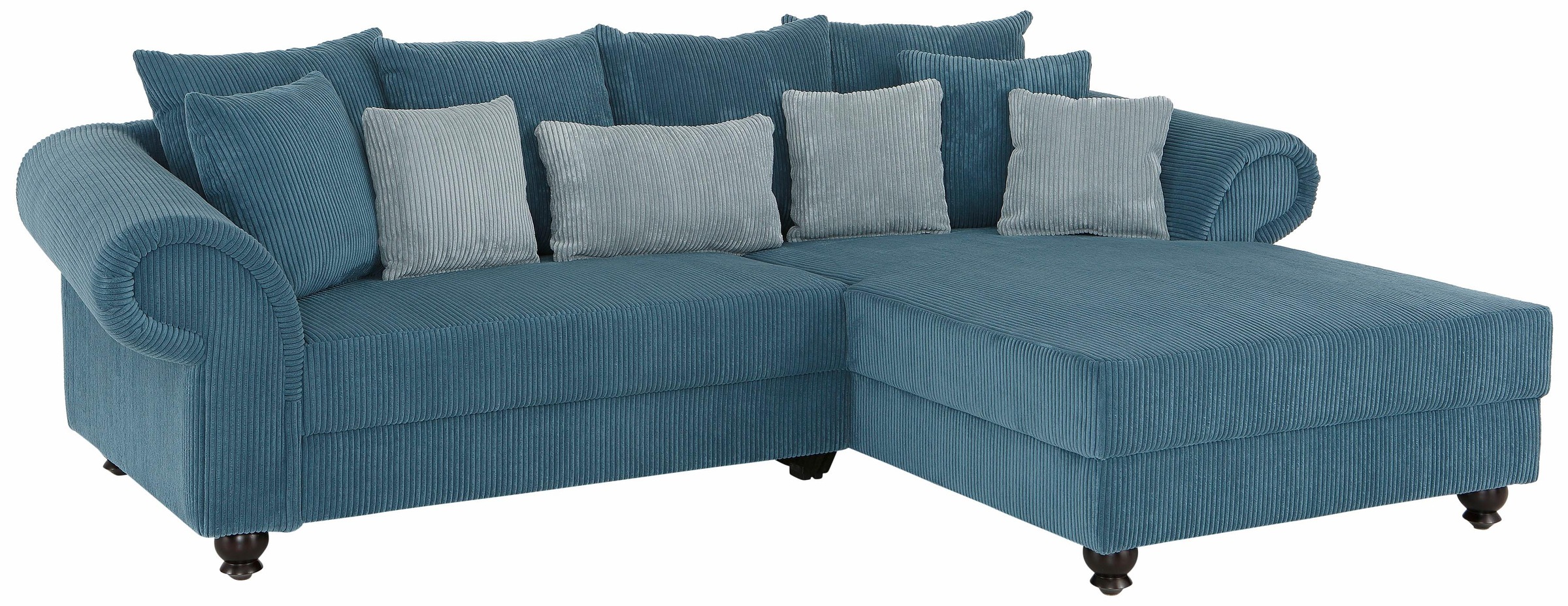Home affaire Ecksofa »King George King Henry, Mega Sofa, Breite 260cm, L-Form«, mit Federkern, in legerer Polsterung und vielen Kissen