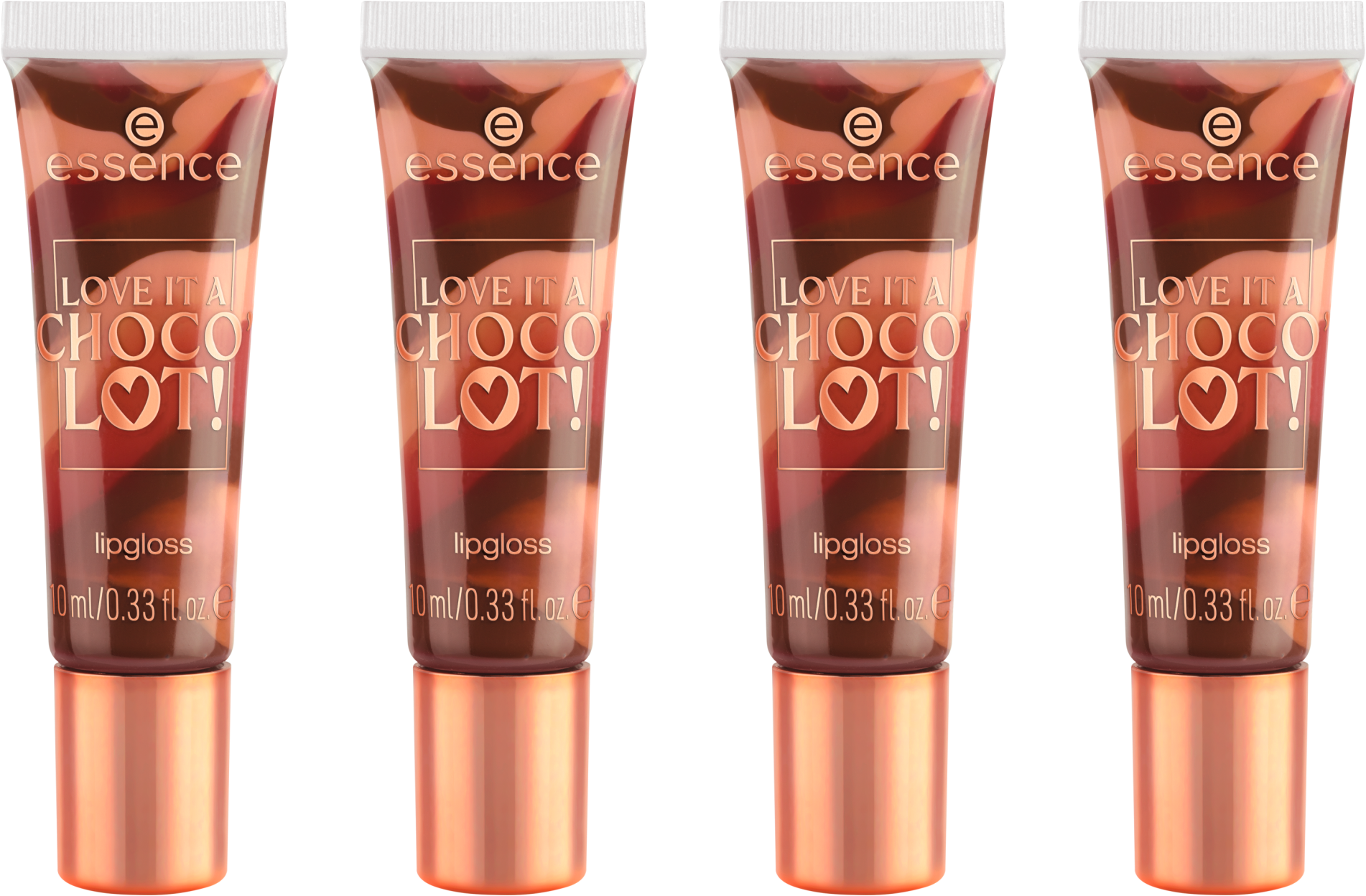 Essence Lipgloss »LOVE IT A CHOCO' LOT! lipgloss«, (Set, 4 tlg.), mit natürlichem Glanz