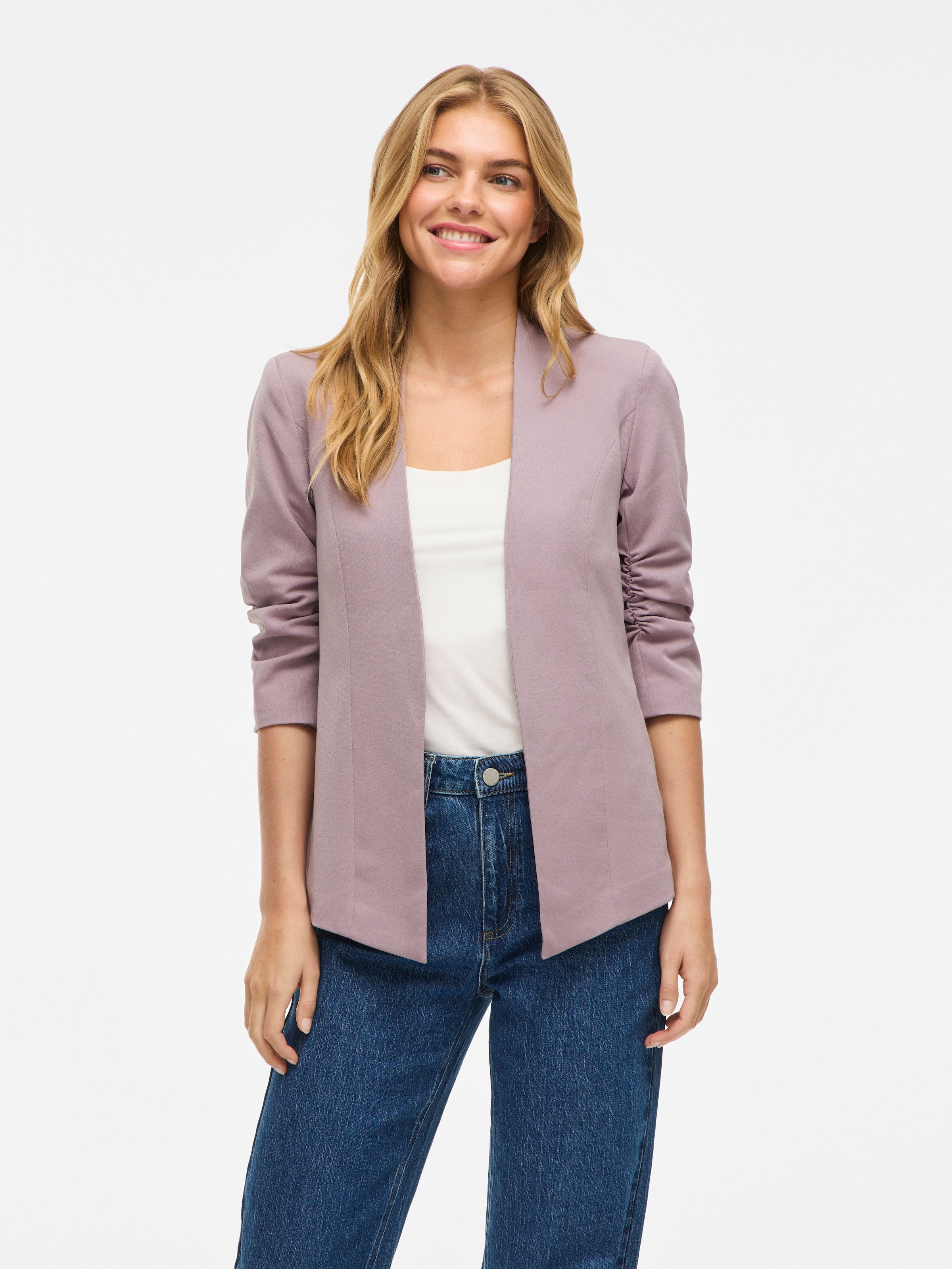 Vila Kurzblazer »VIHER NEW 3/4 BLAZER -NOOS« Materialmix, regular fit