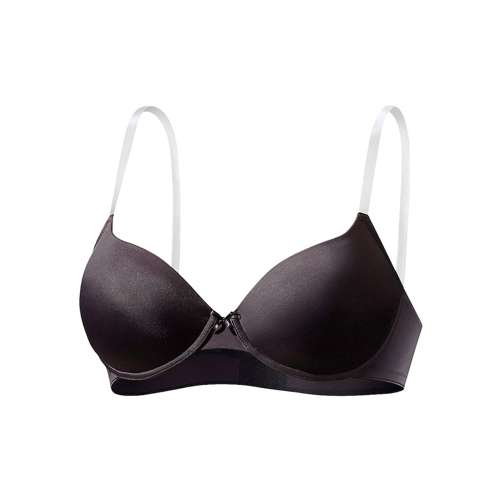 LASCANA Schalen-BH »Ela«, mit transparenten Trägern, perfect basic mit Bügel, Basic Dessous