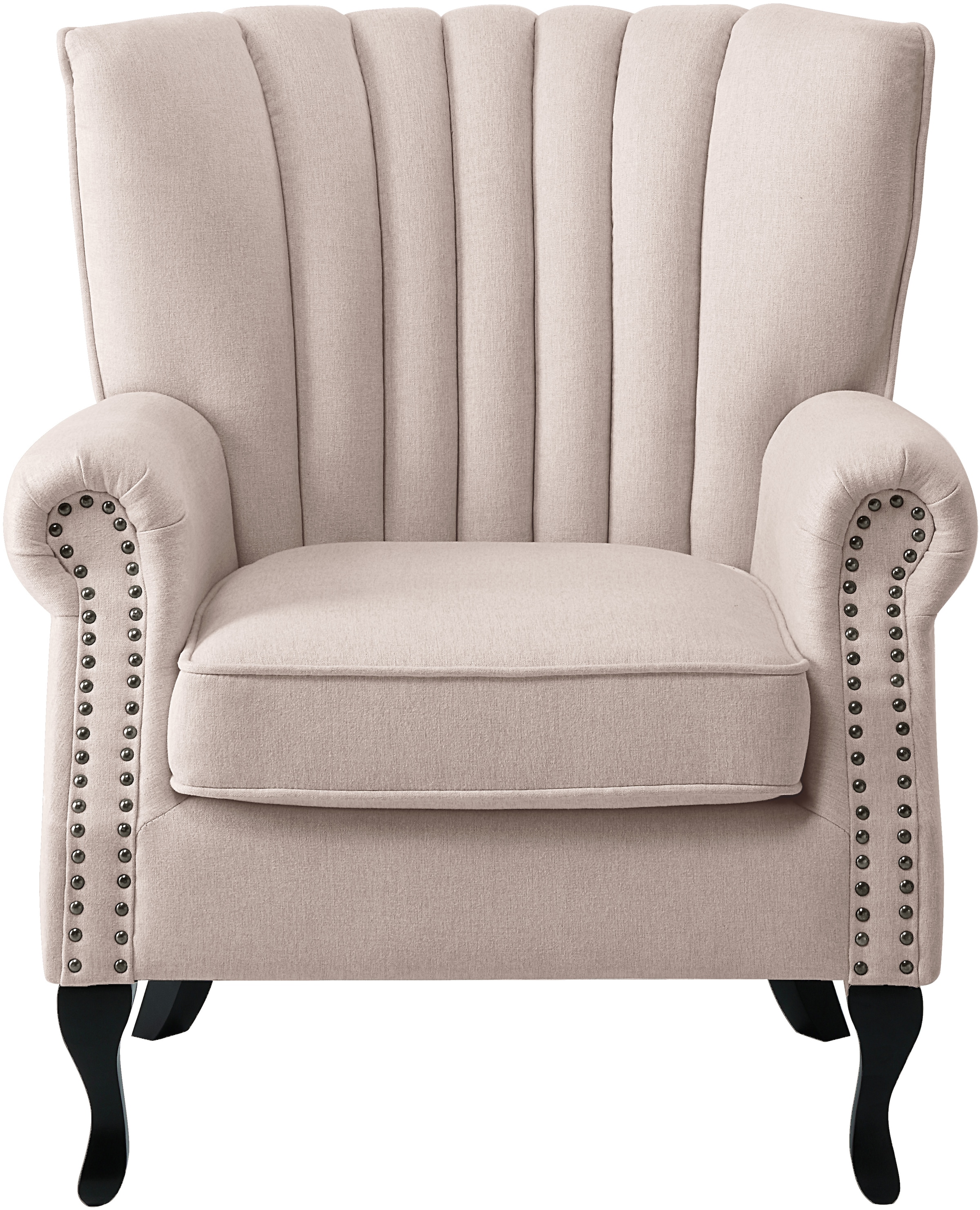 ATLANTIC home collection Sessel »TONI«, modern mit Nieten und hoher Rückenlehne