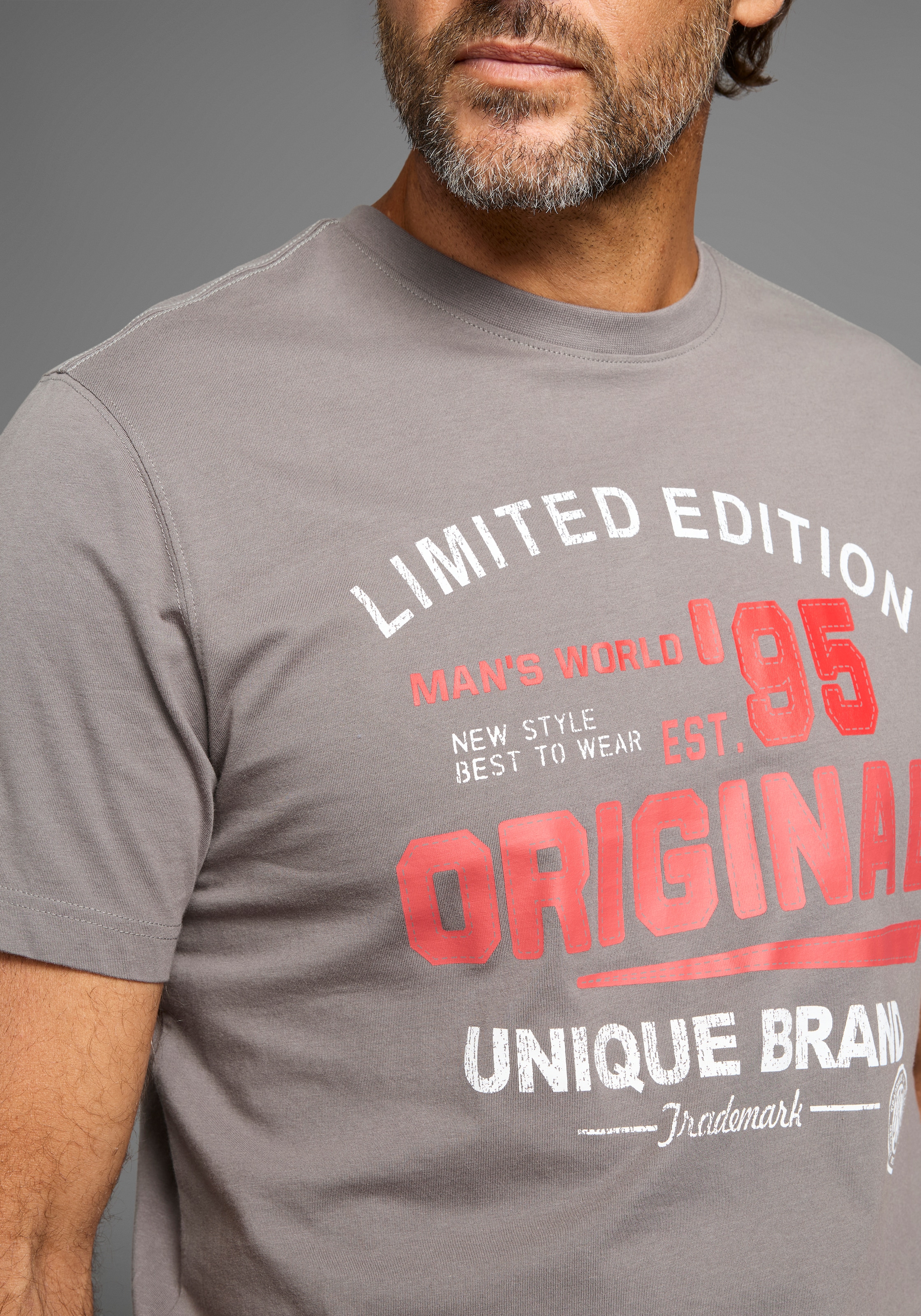 Man's World T-Shirt, Kurzarm, für die Freizeit, aus Baumwolle