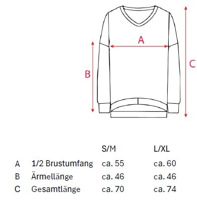 Zwillingsherz Langarmshirt Leo-Muster, Langarm, V-Ausschnitt, hinten etwas länger