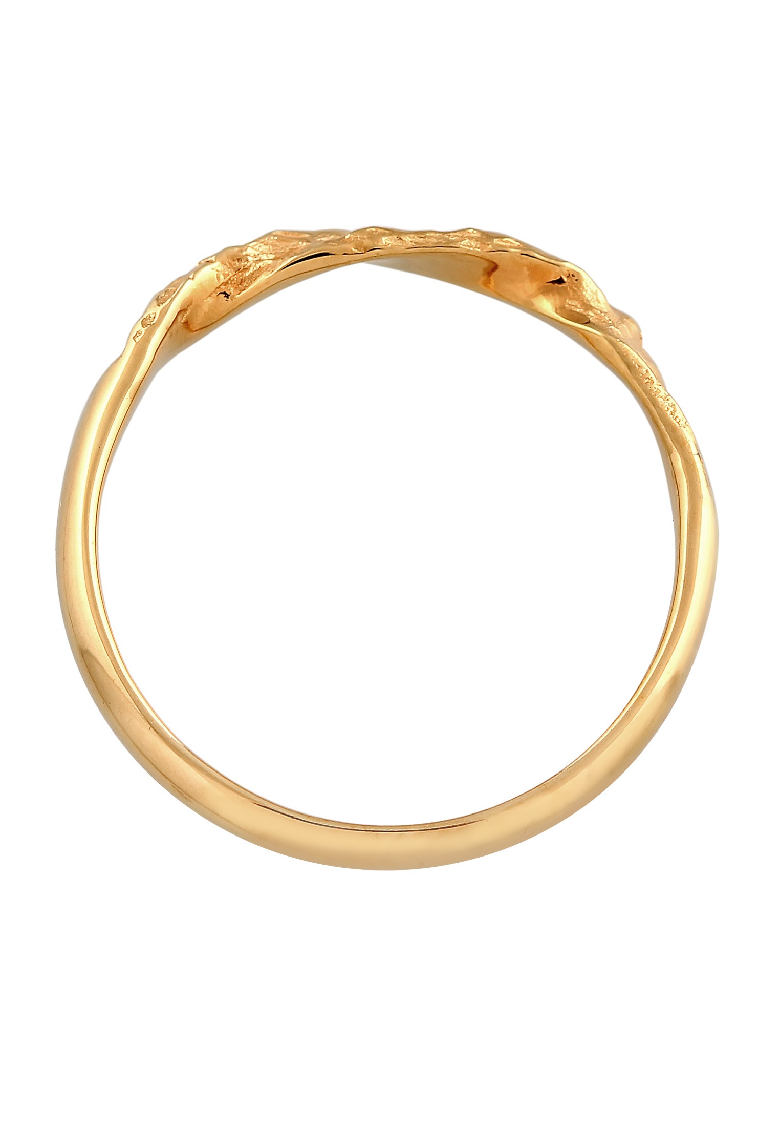 HAZE & GLORY Silberring »Ring Bandring gedreht - Moment 375 Gelbgold«