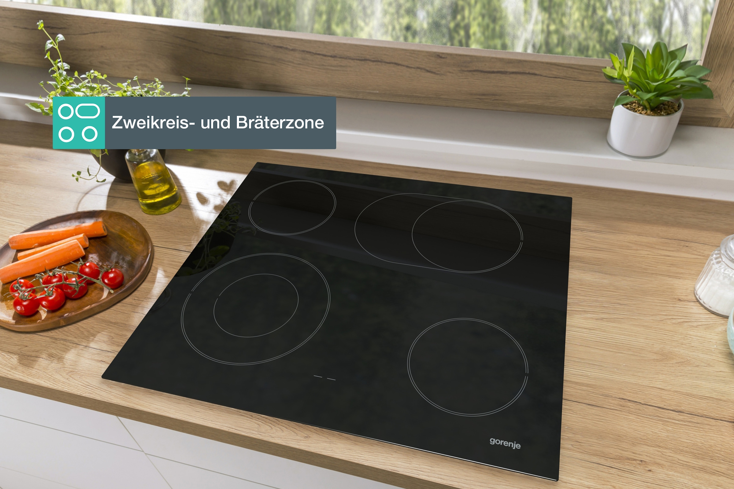 GORENJE Elektro-Herd-Set »BCS737DBGOT«, mit 1-fach-Teleskopauszug, Aqua Clean, (1 St.)