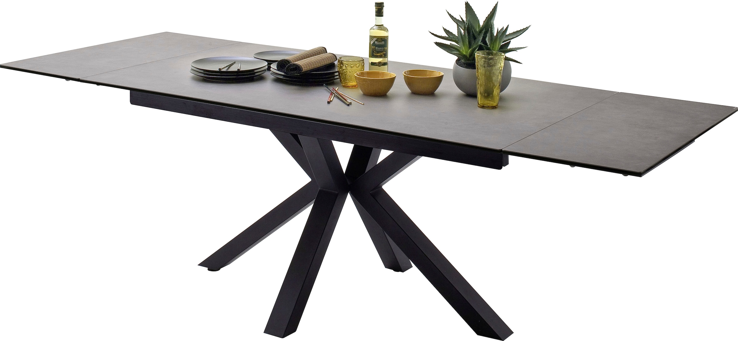 MCA furniture Esstisch »Nagano« Esstisch Glas-Keramik mit Stirnauszug