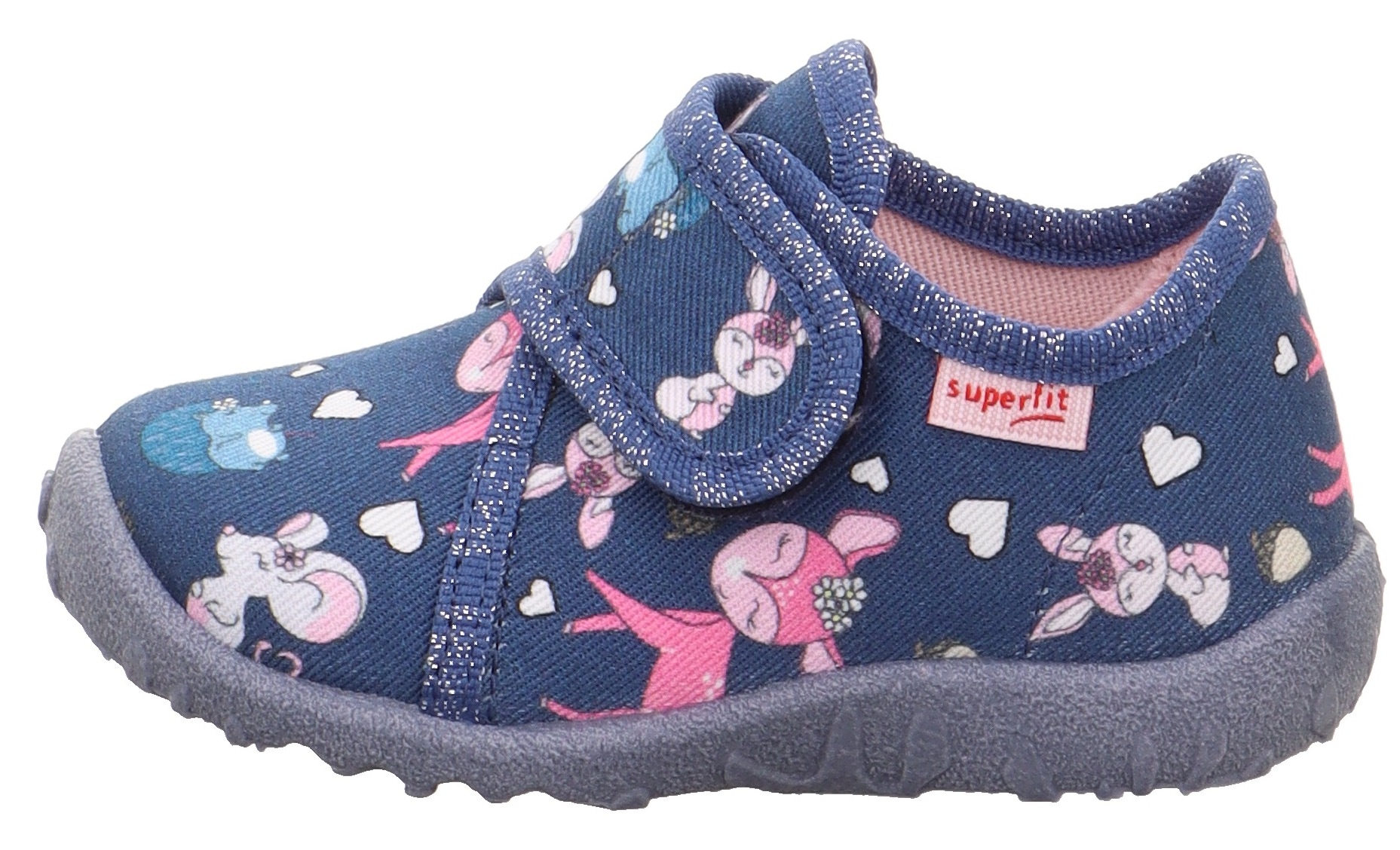 Superfit Hausschuh »SPOTTY WMS: Mittel«, Klettschuh, Kindergarten Schuh mit süßem Motiv