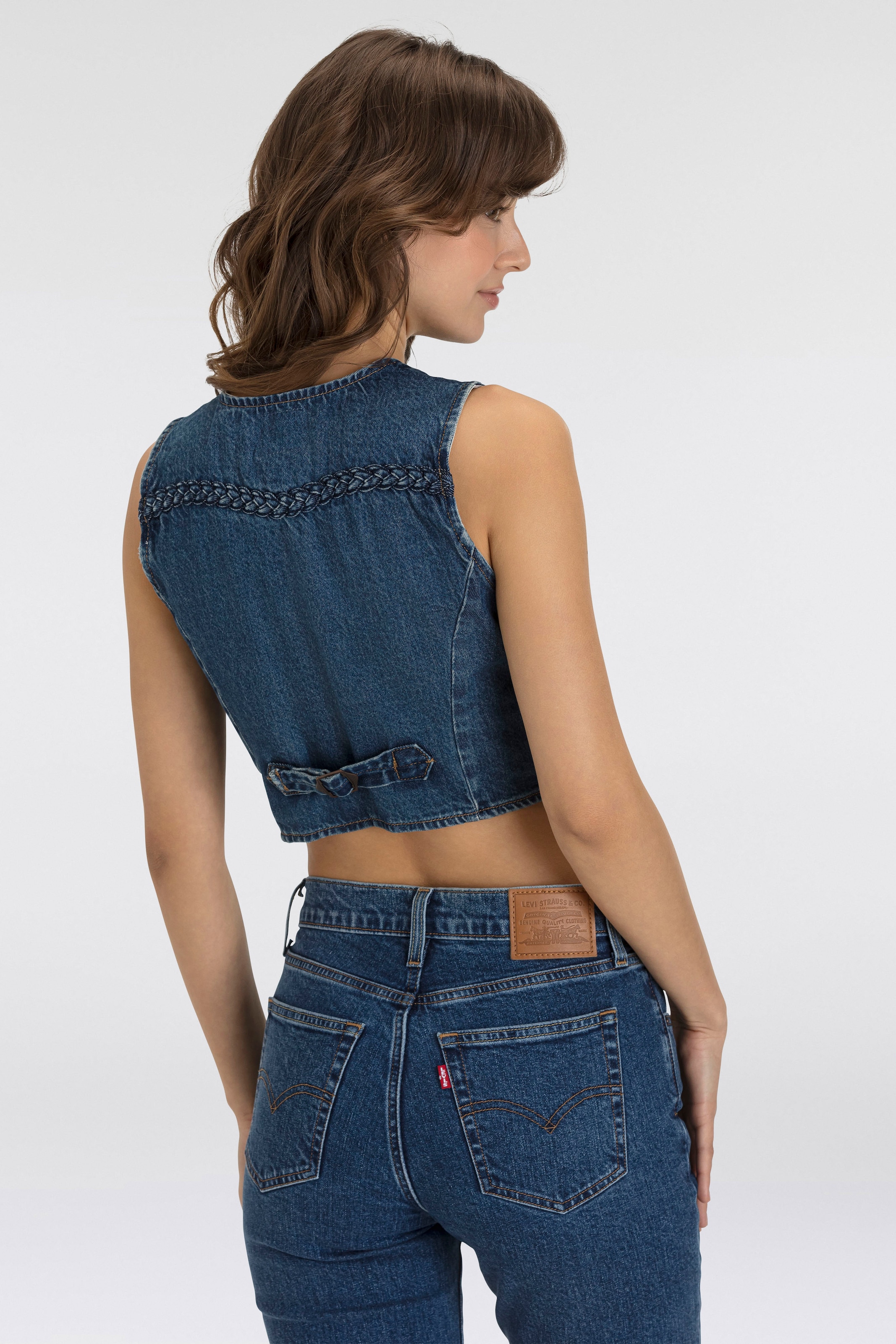 Levi's® Jeansweste »BRAIDED VEST«, mit Ziernähten