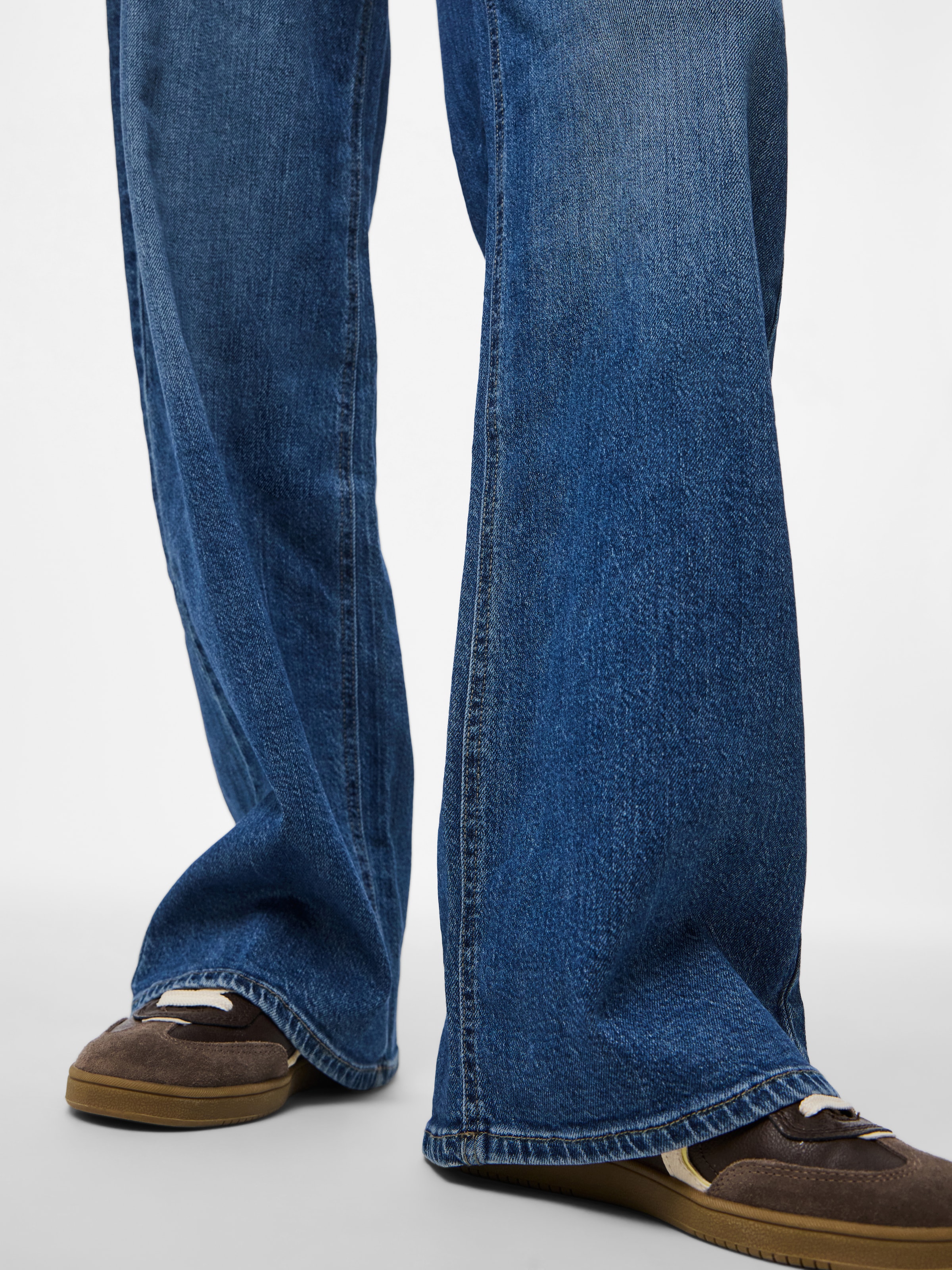 pieces Weite Jeans »PCSILKE MW WIDE JEANS MB NOOS BC«