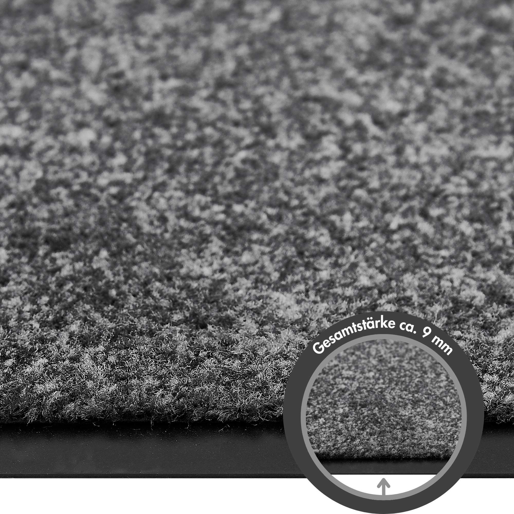 my home Fußmatte »Fresh Step, Made in Belgium«, rechteckig, 9 mm Höhe, für den Eingangsbereich, Uni-Farben, rutschhemmend, robust, waschbar