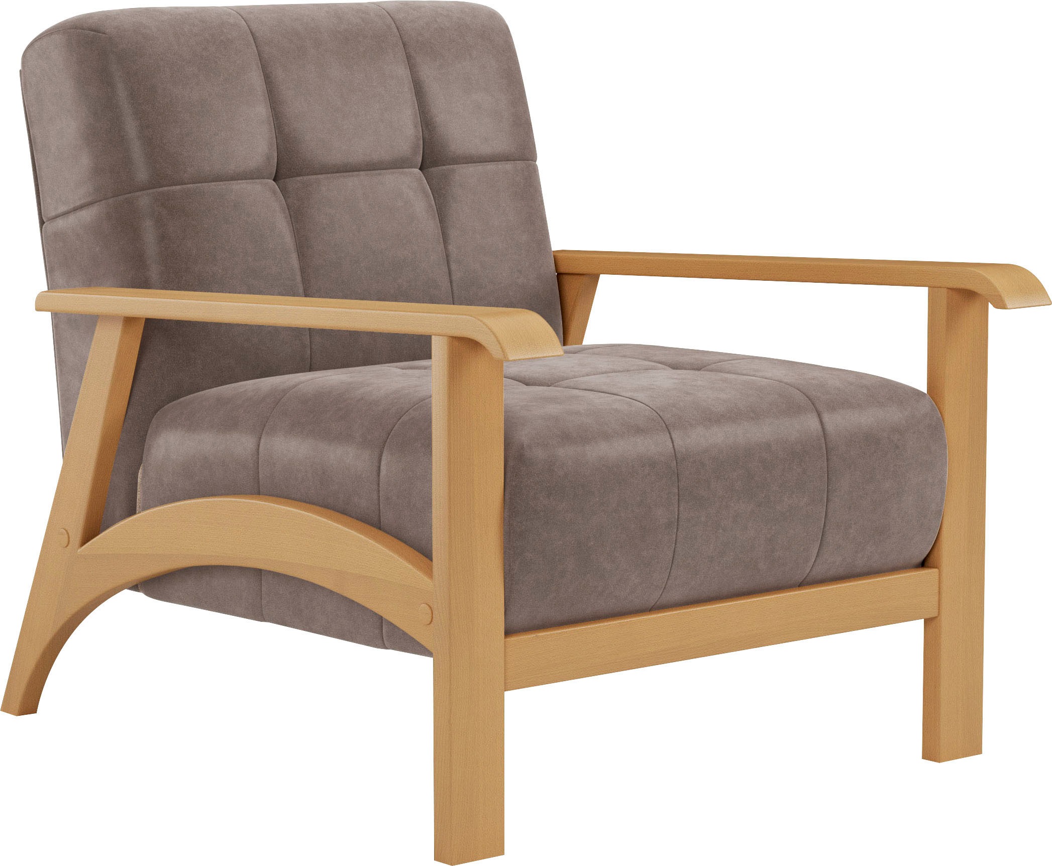 sit&more Sessel »Billund«, Armlehnen aus eichefarbigem Buchenholz, verschiedene Bezüge und Farben