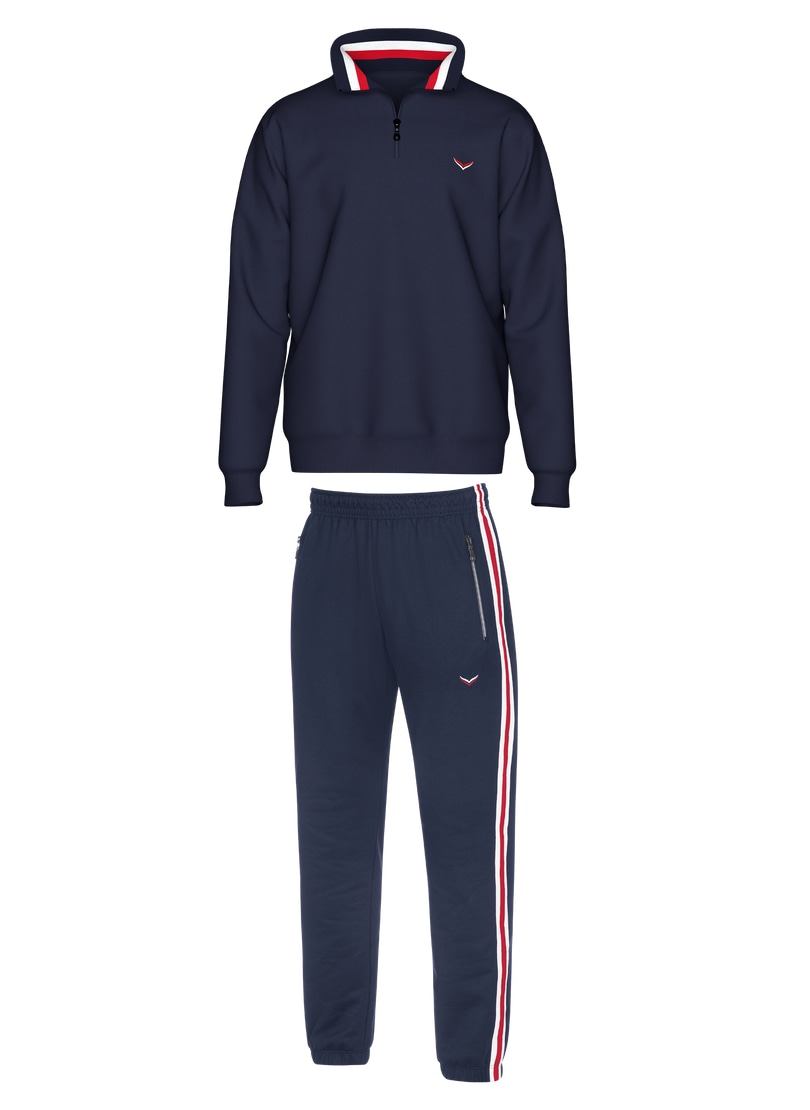 Trigema Freizeitanzug »TRIGEMA Freizeitanzug mit Ringelkragen und Kontraststreifen« 1 Stk. tlg.