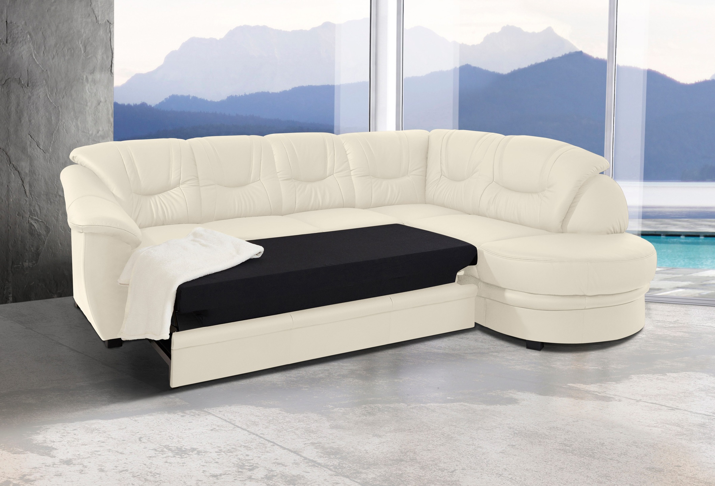 sit&more Ecksofa »Savoni L-Form«, wahlweise mit Bettfunktion