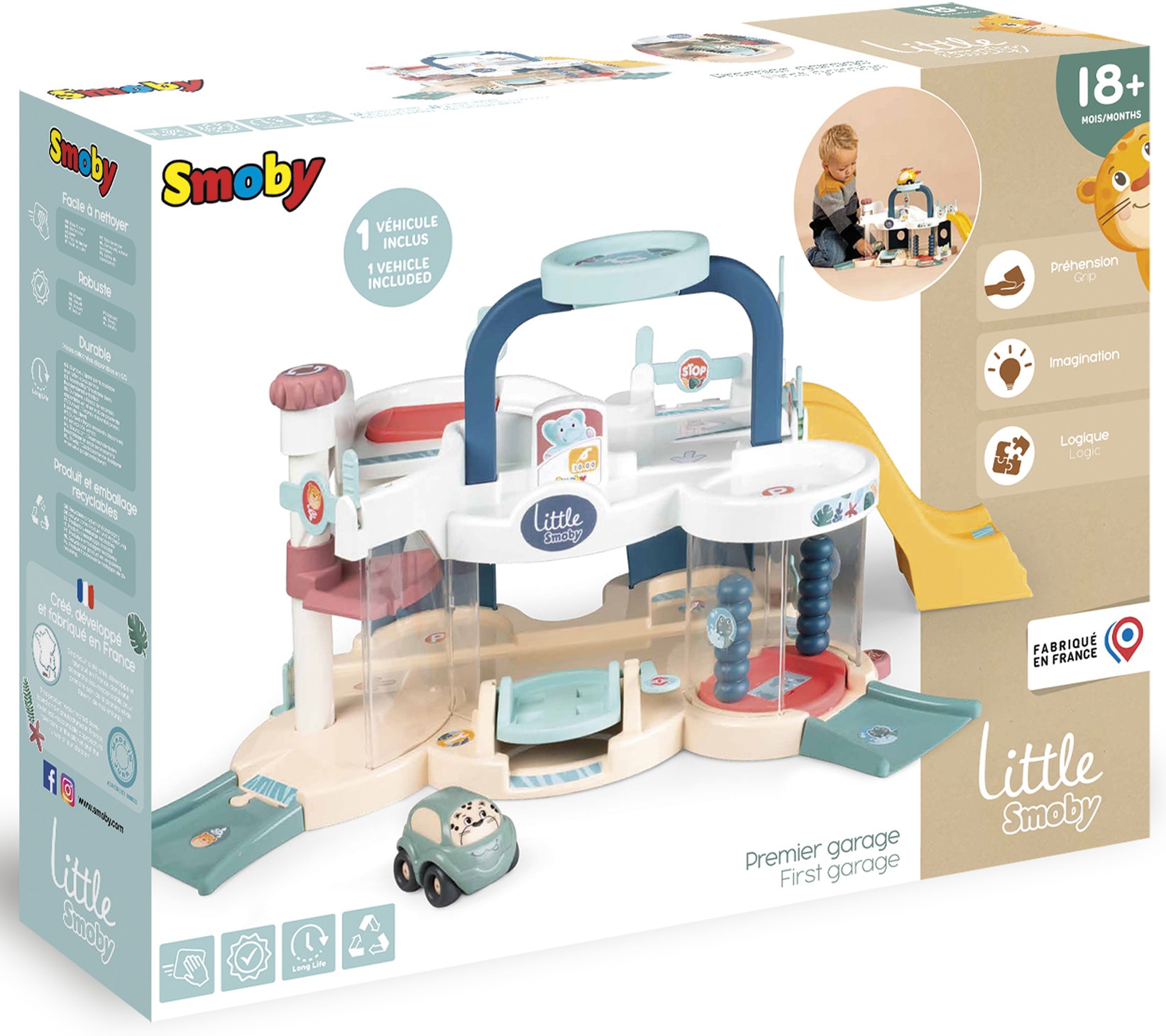 Smoby Spiel-Parkgarage »Little Smoby, Multi-Garage«, inklusive 1 Mini-Flitzer