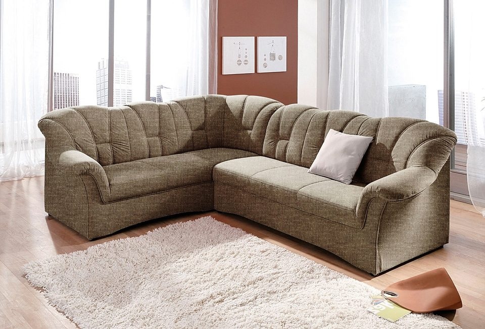 DOMO collection Ecksofa »Papenburg B/T/H: 242/190/84 cm L-Form«, wahlweise mit Bettfunktion, Langer Schenkel links oder rechts