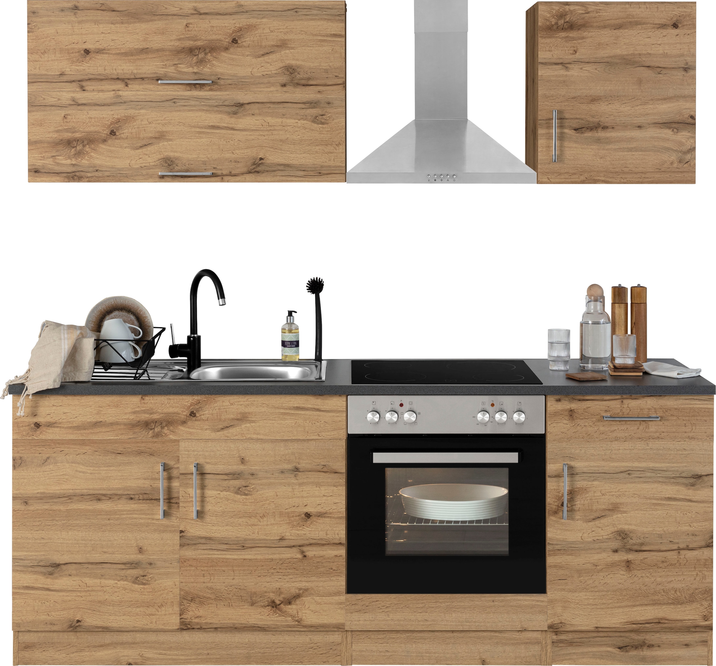 KOCHSTATION Küchenzeile »KS-Colmar« ohne E-Geräte, Breite 210 cm