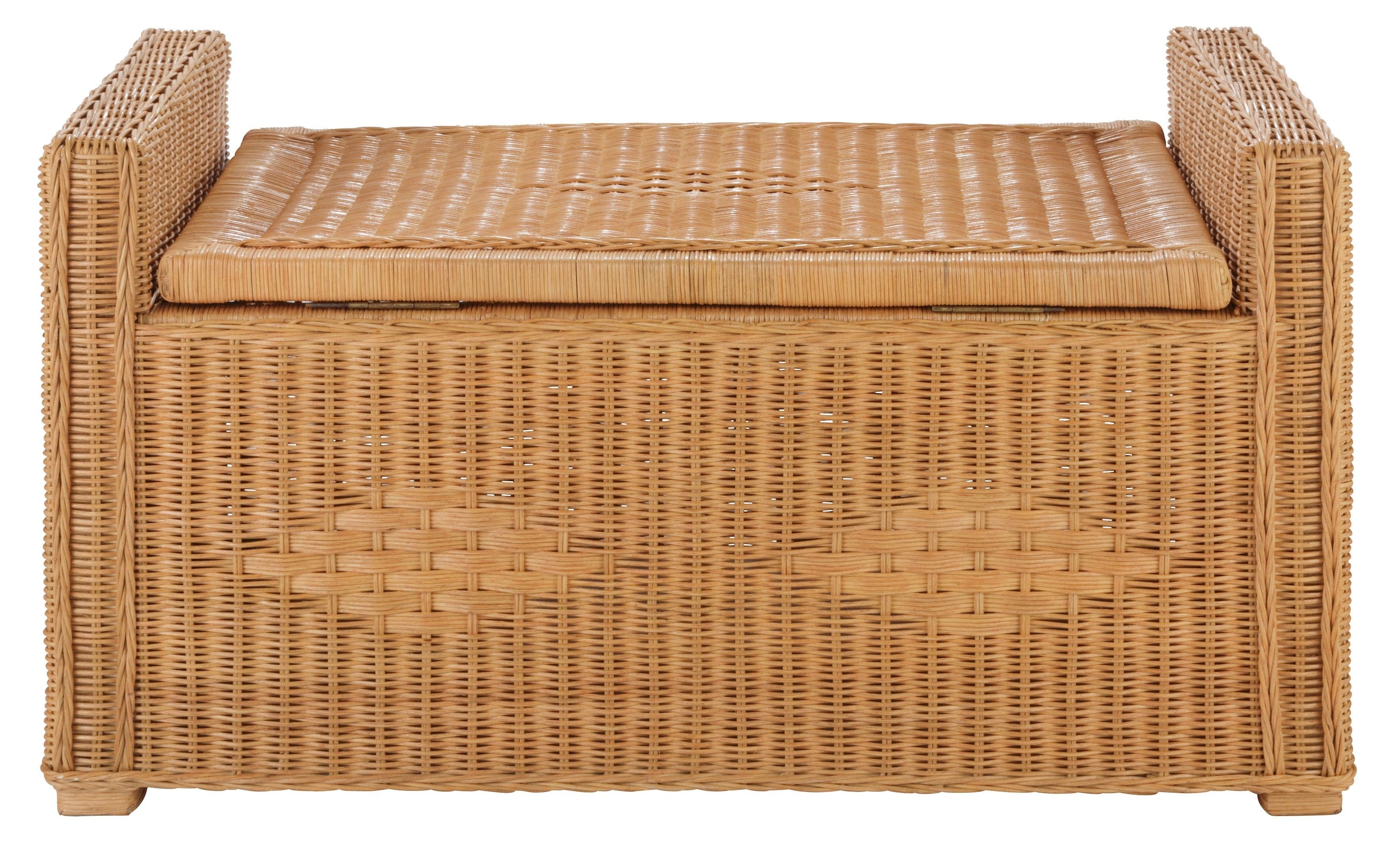Home affaire Sitztruhe »Schönerempfang, TOPSELLER!«, (Rattan-Bank), Belastbar bis max. 80 Kg, mit Stauraum